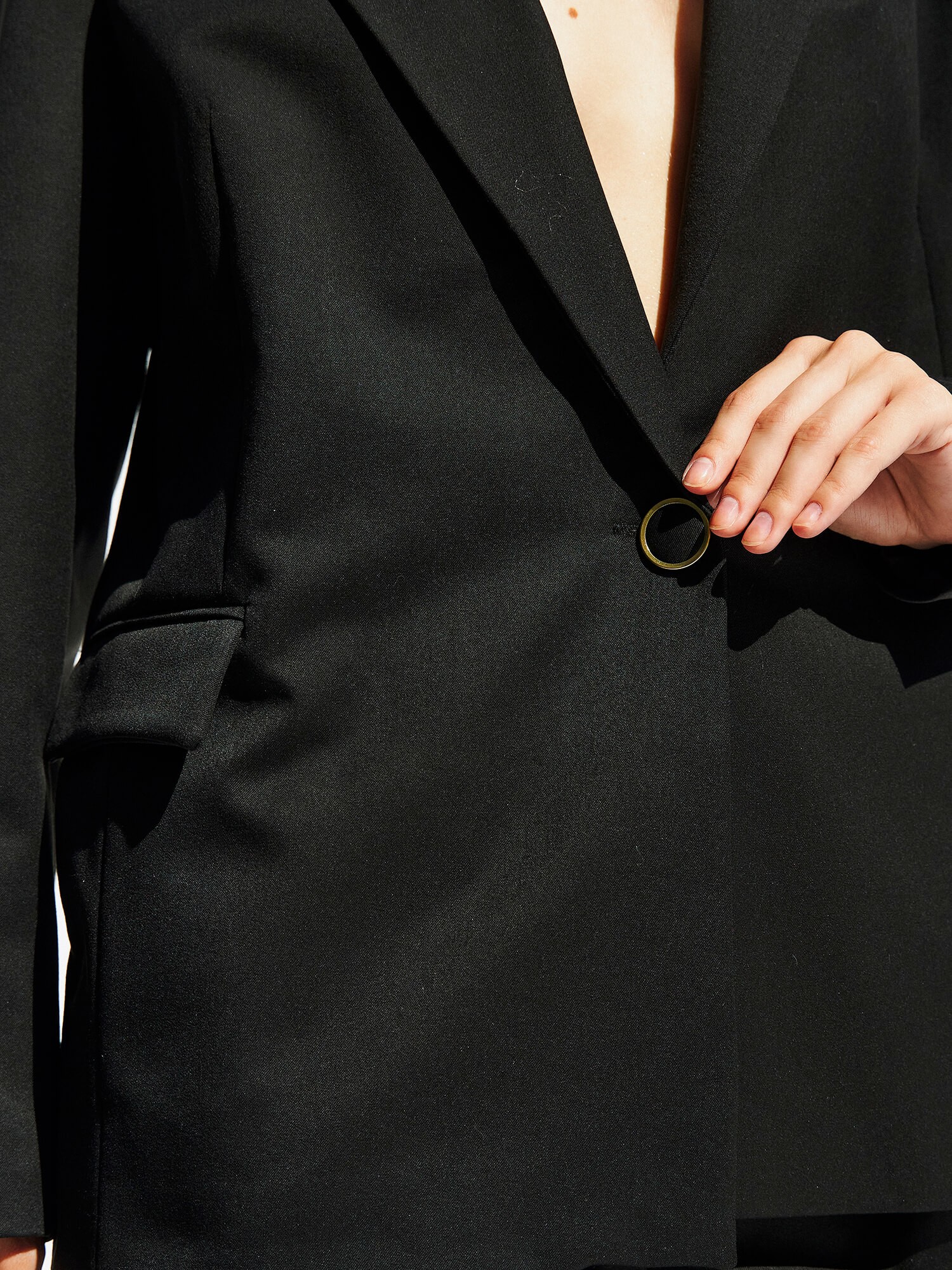 130984 Tek Düğmeli Blazer Ceket