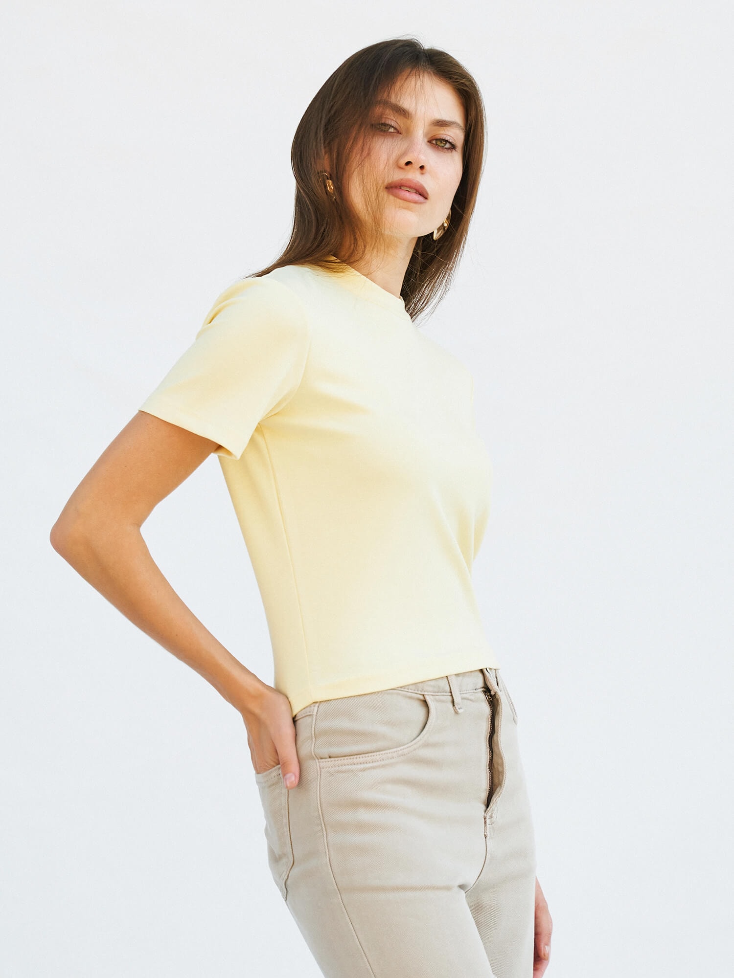 050643 KISA KOLLU CROP TSHIRT