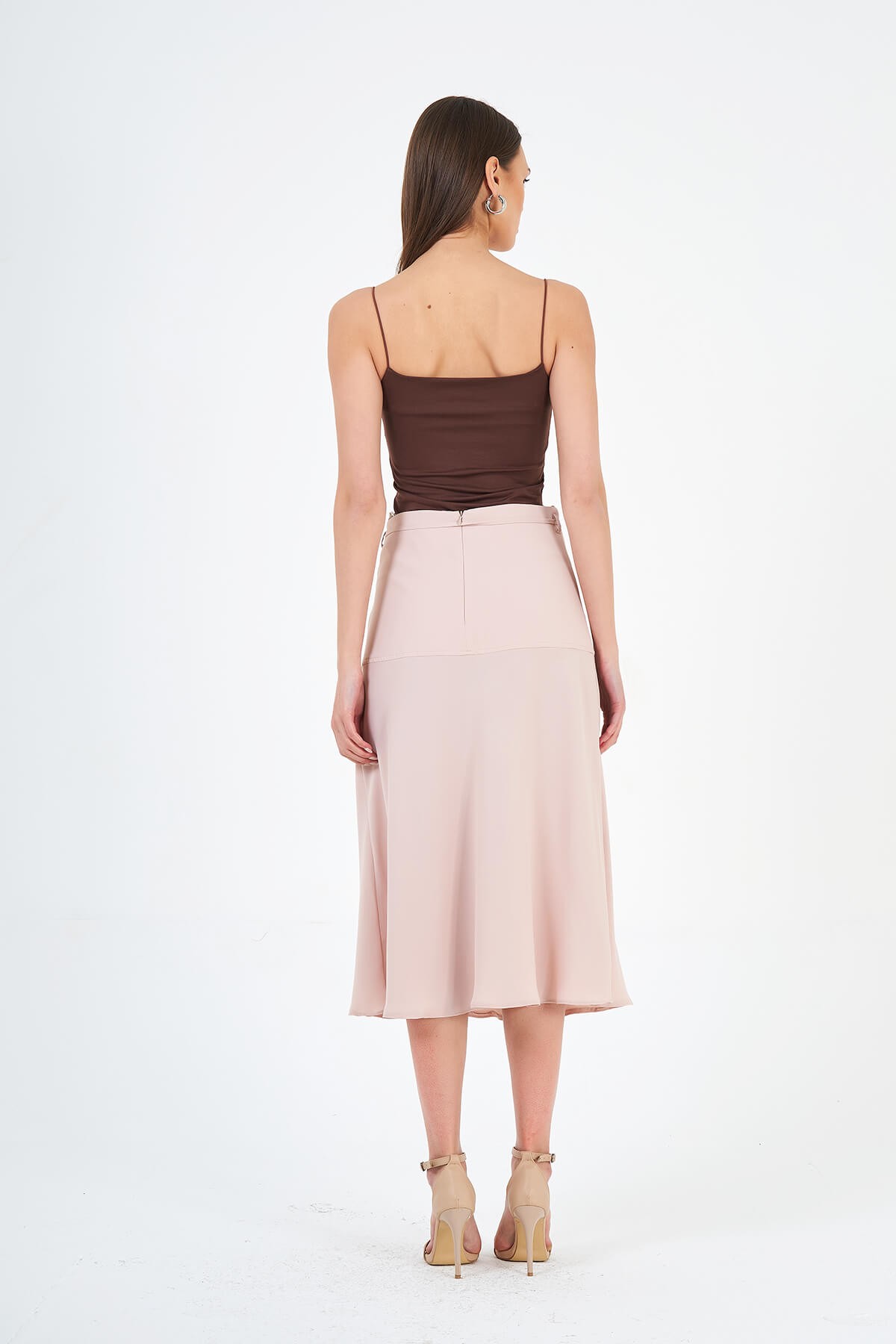 041010 CORSET LOOK MIDI LENGTH SKIRT