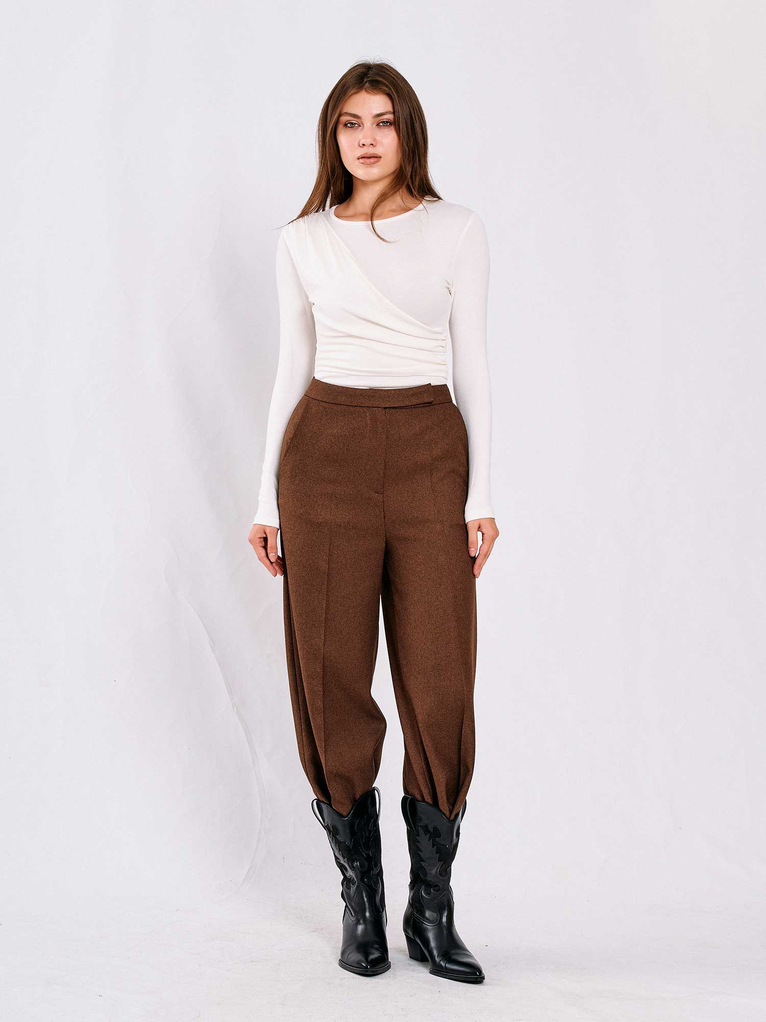 071783 Drapeli Bodysuit - Ekru