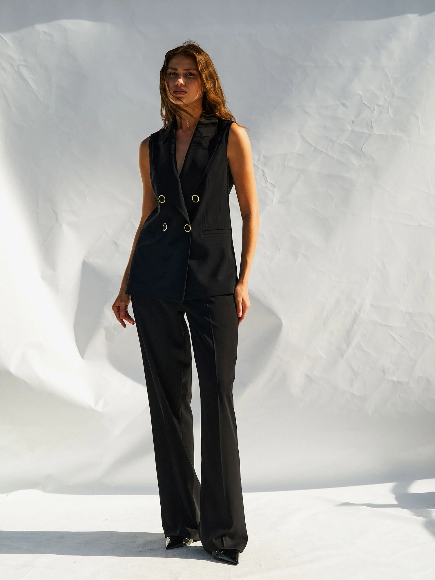 120685 Fleto Cepli Yelek - Siyah