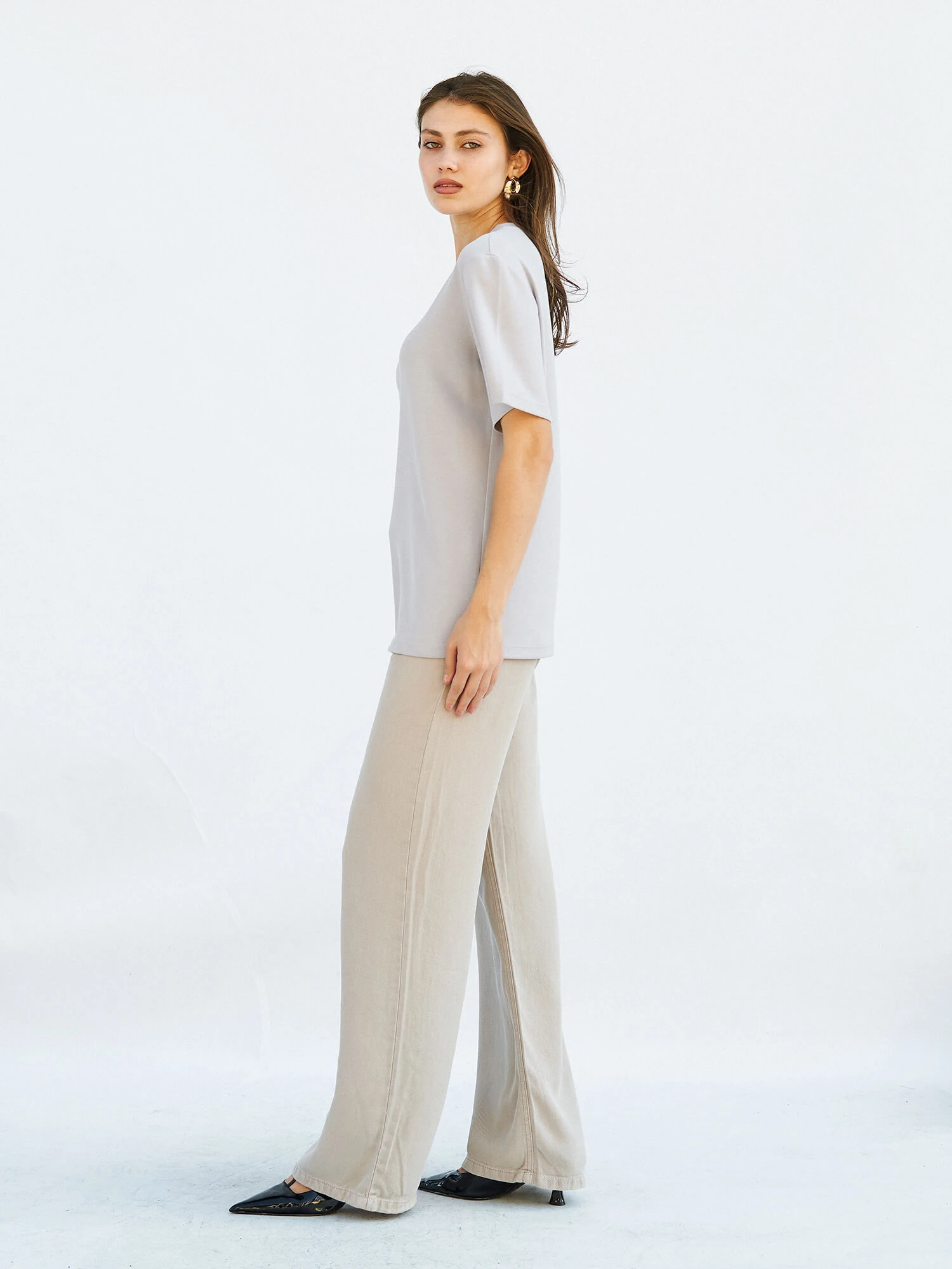 050642 BİSİKLET YAKALI OVERSİZE TSHIRT