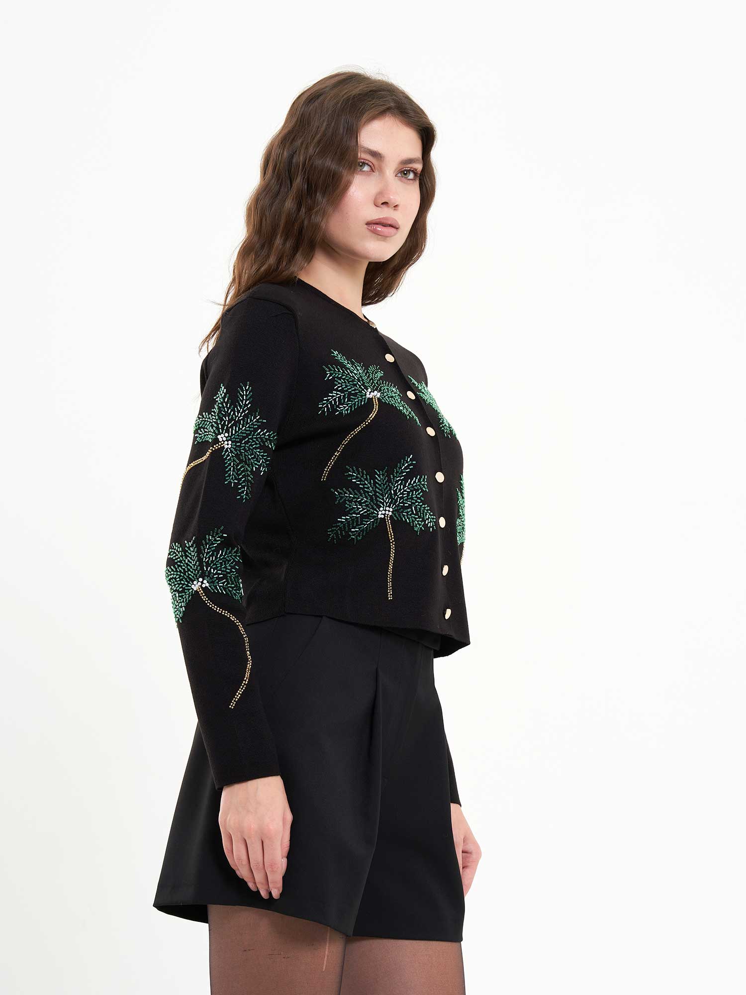 150525 Palmiye Boncuklu Hırka