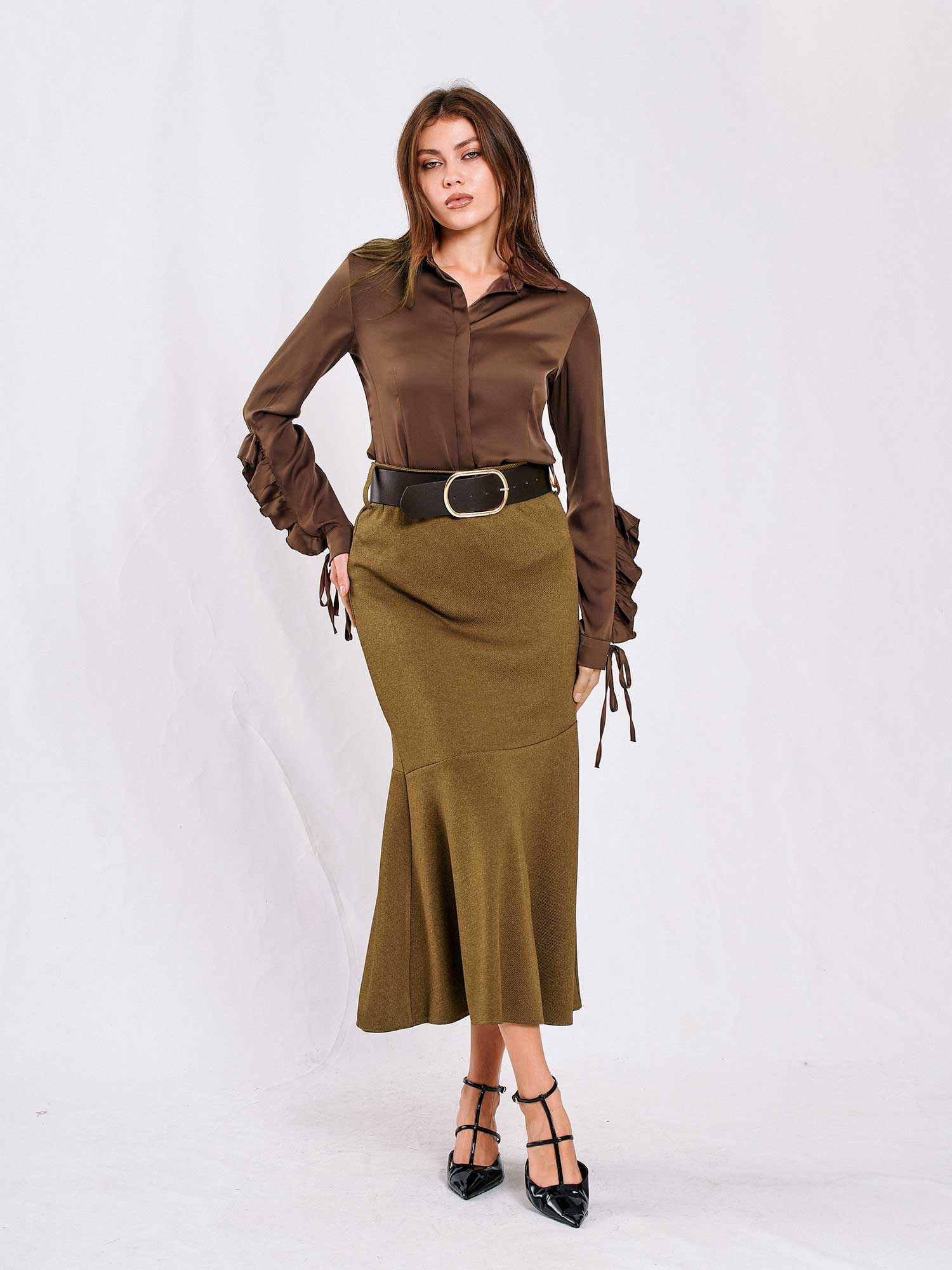 041119 Volanlı Kalem Etek