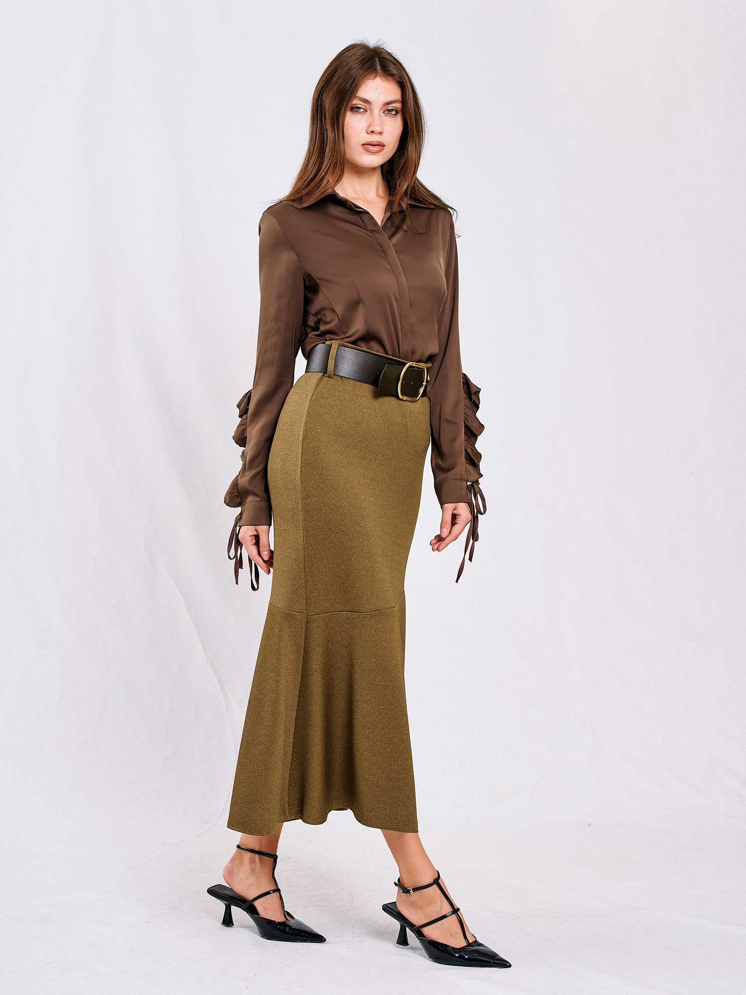 041119 Volanlı Kalem Etek