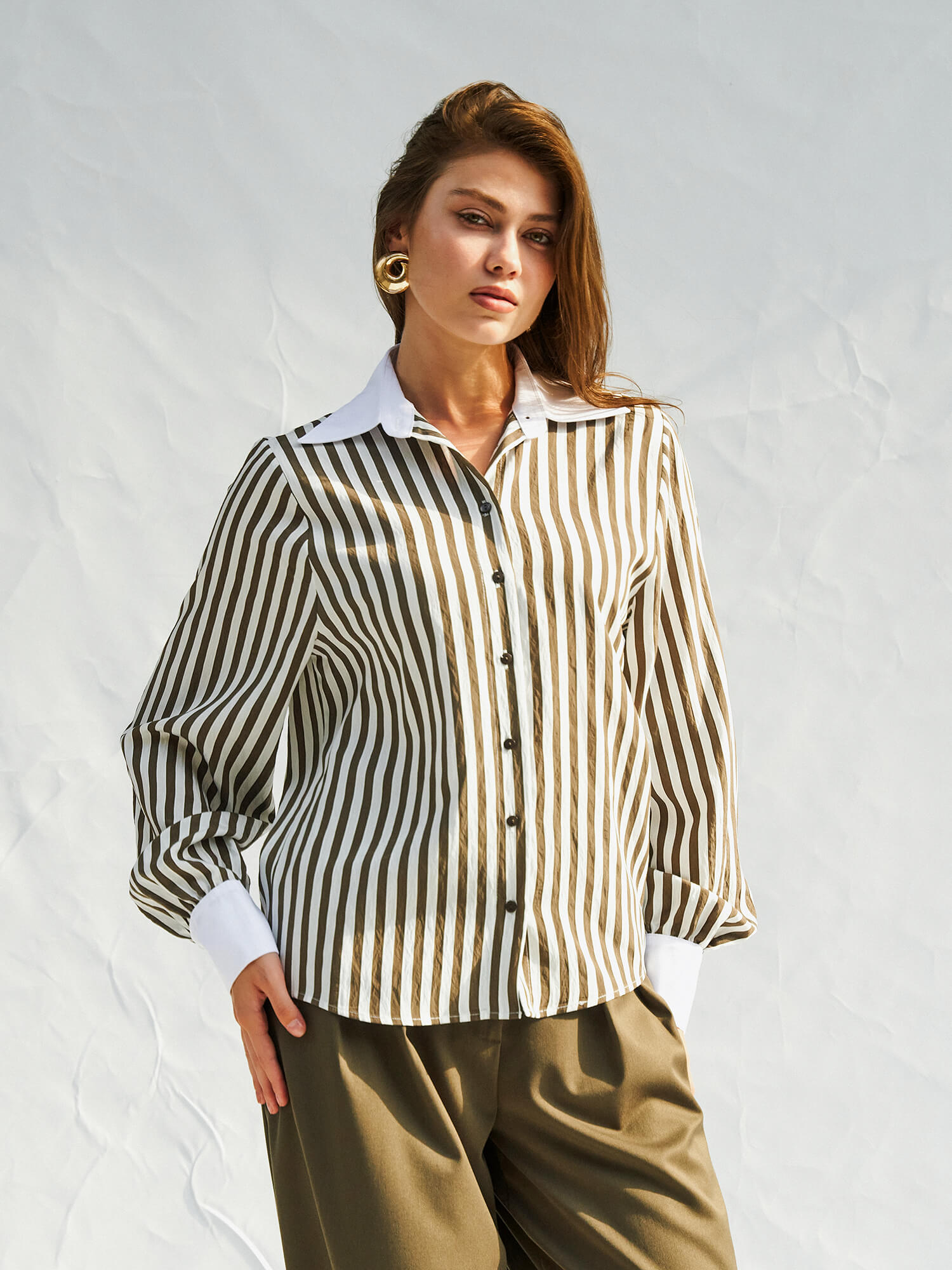 080726 Garnili Erkek Yaka Gömlek