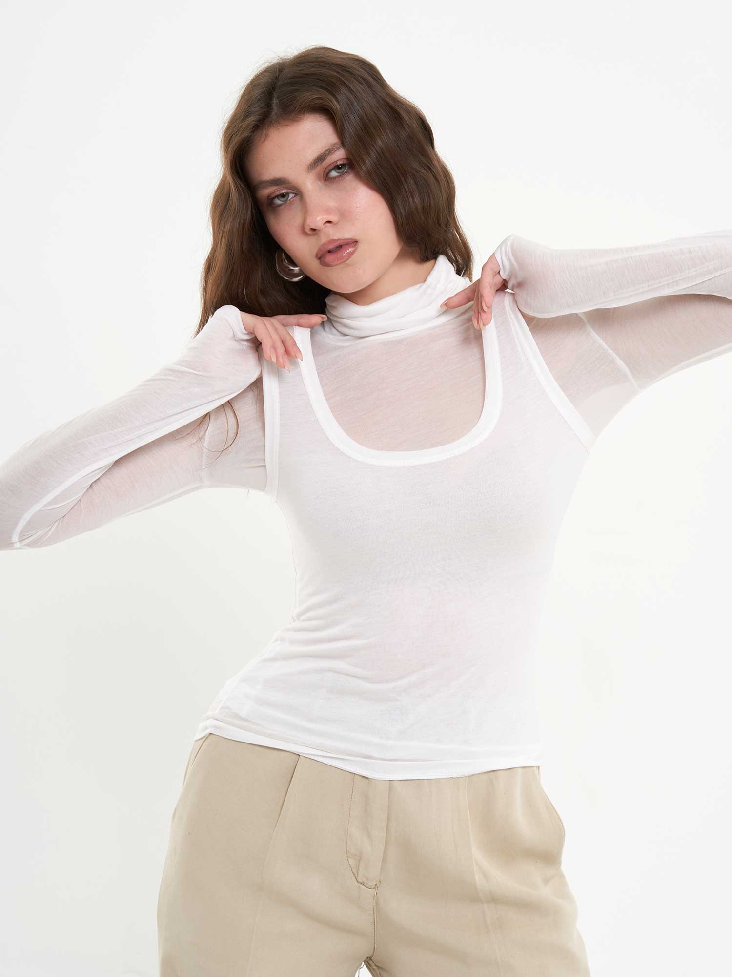 071790 Örme Atlet Detaylı Badi