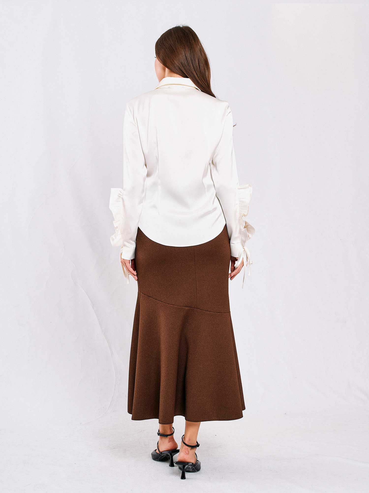 080706 Shirt with Flounce Sleeves