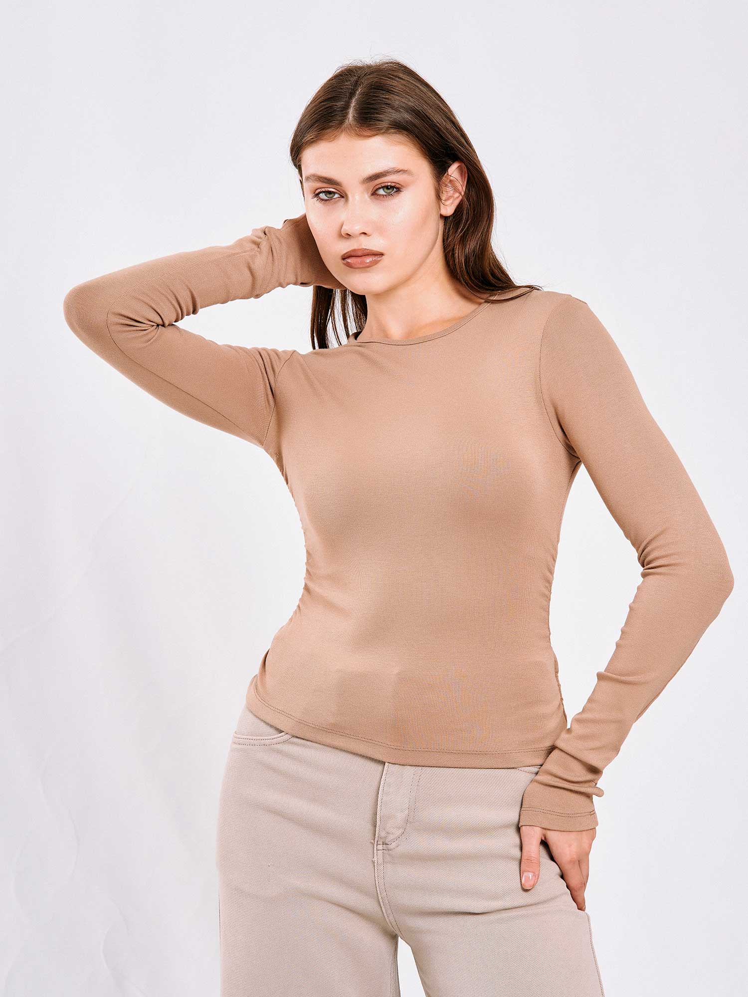 071782 Yanları Büzgülü Bluz