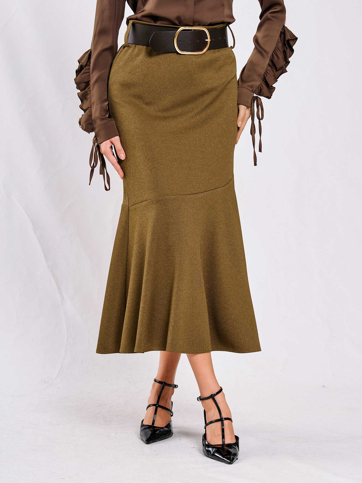 041119 Volanlı Kalem Etek