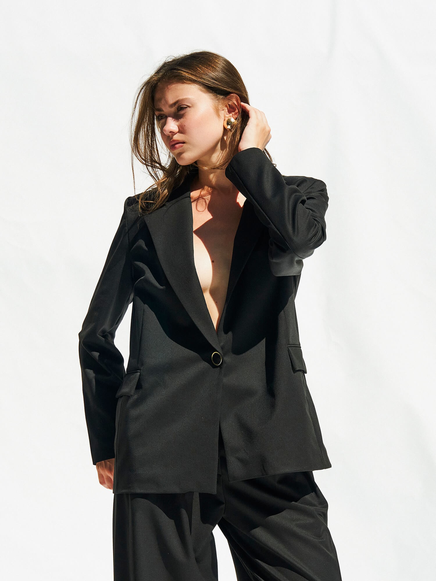 130984 Tek Düğmeli Blazer Ceket