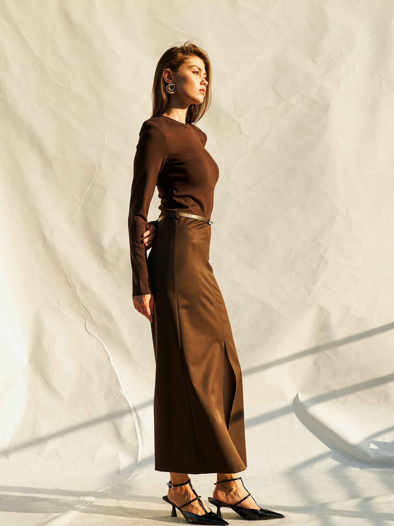 071768 Bisiklet Yaka Vatkalı Bodysuit