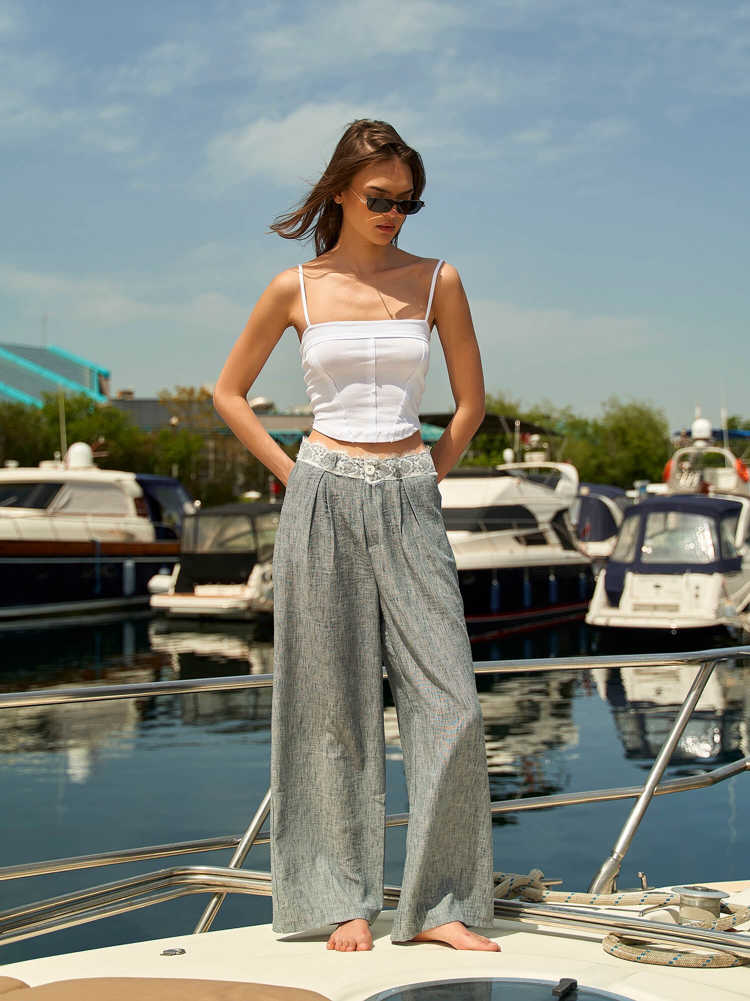 031475 BEL DANTEL DETAYLI  PANTOLON
