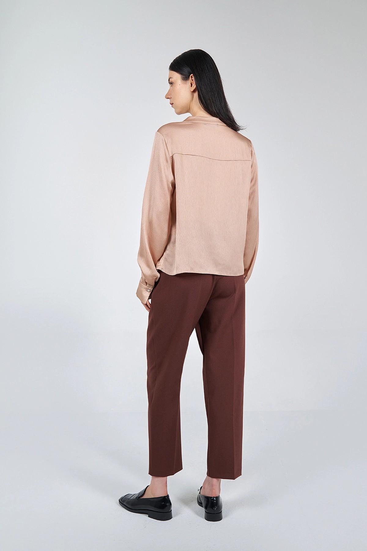 031041 High Waist Ribbed Carrot Trousers