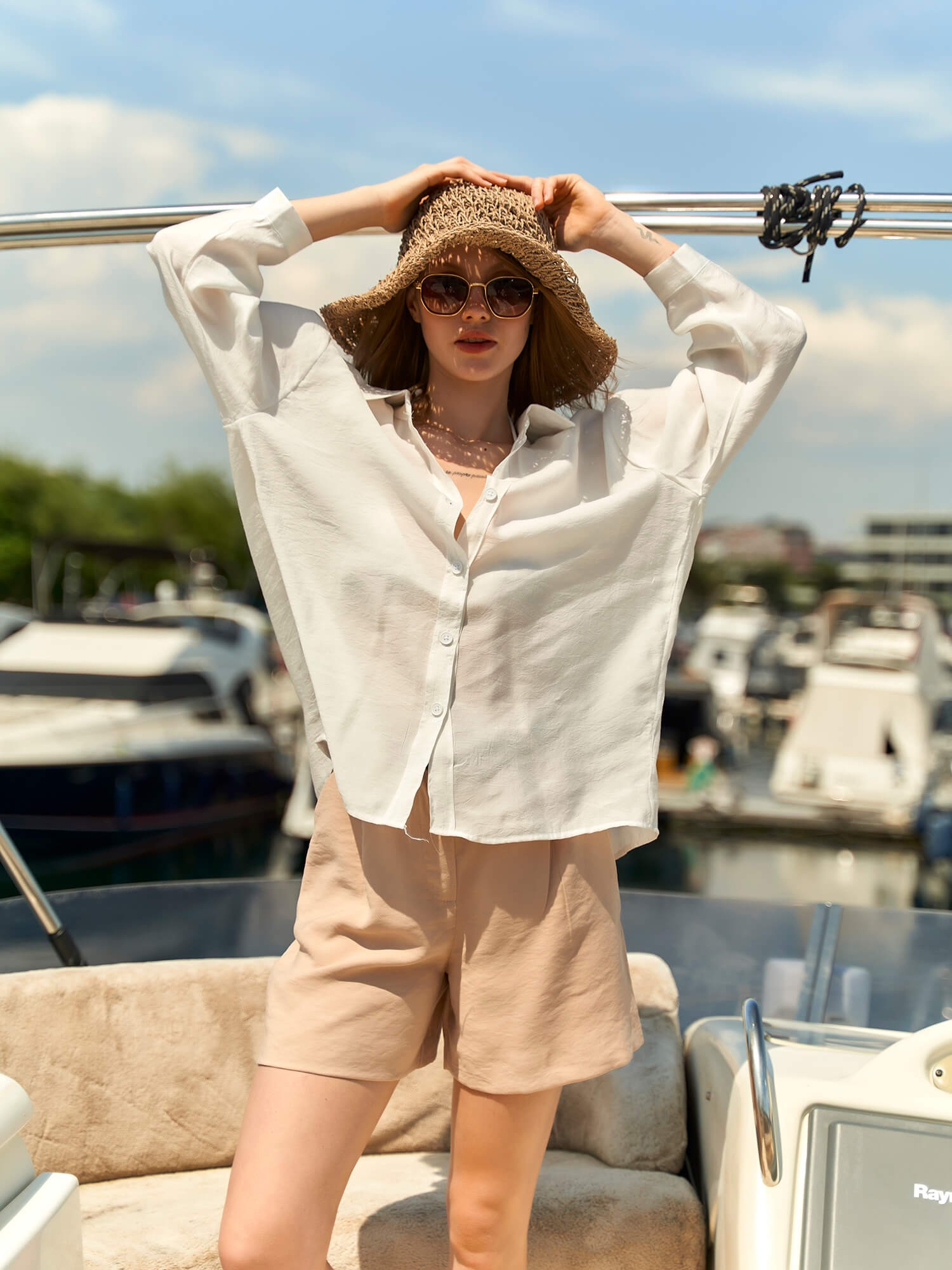 080624 OVERSIZED SHIRT - Ecru