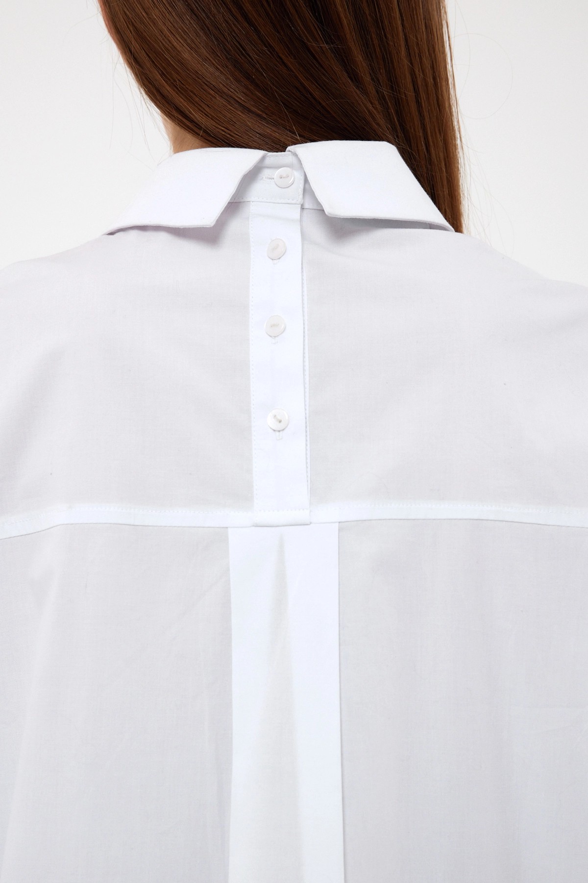 080506 Hidden Placket Long Sleeve Poplin Shirt