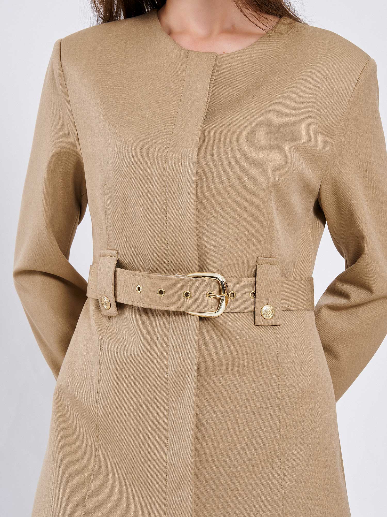 111640 Kendinden Kemerli Mini Elbise