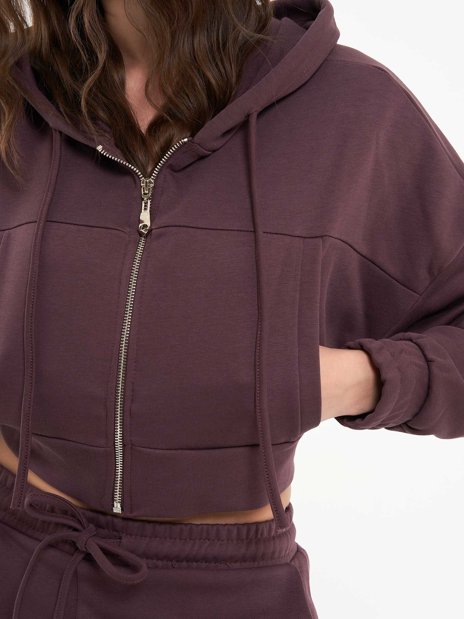 220601 Fermuarlı Sweatshırt Pantolon Takım