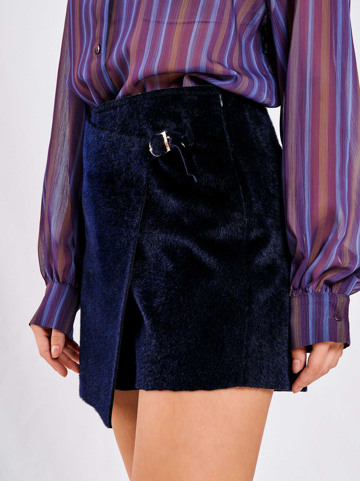 010808 Tokalı Şort Etek