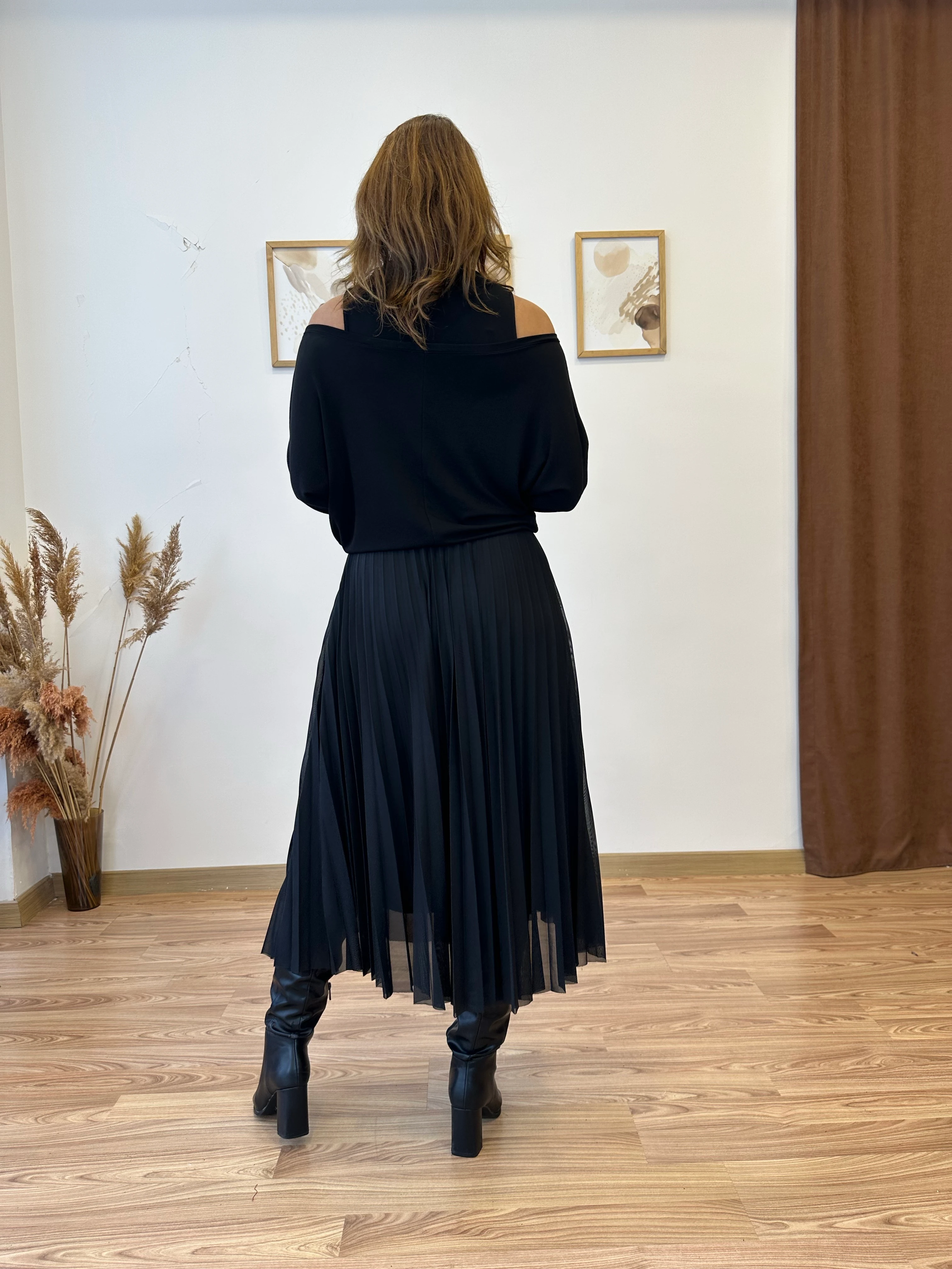 Boğazlı Piliseli İkili Elbise