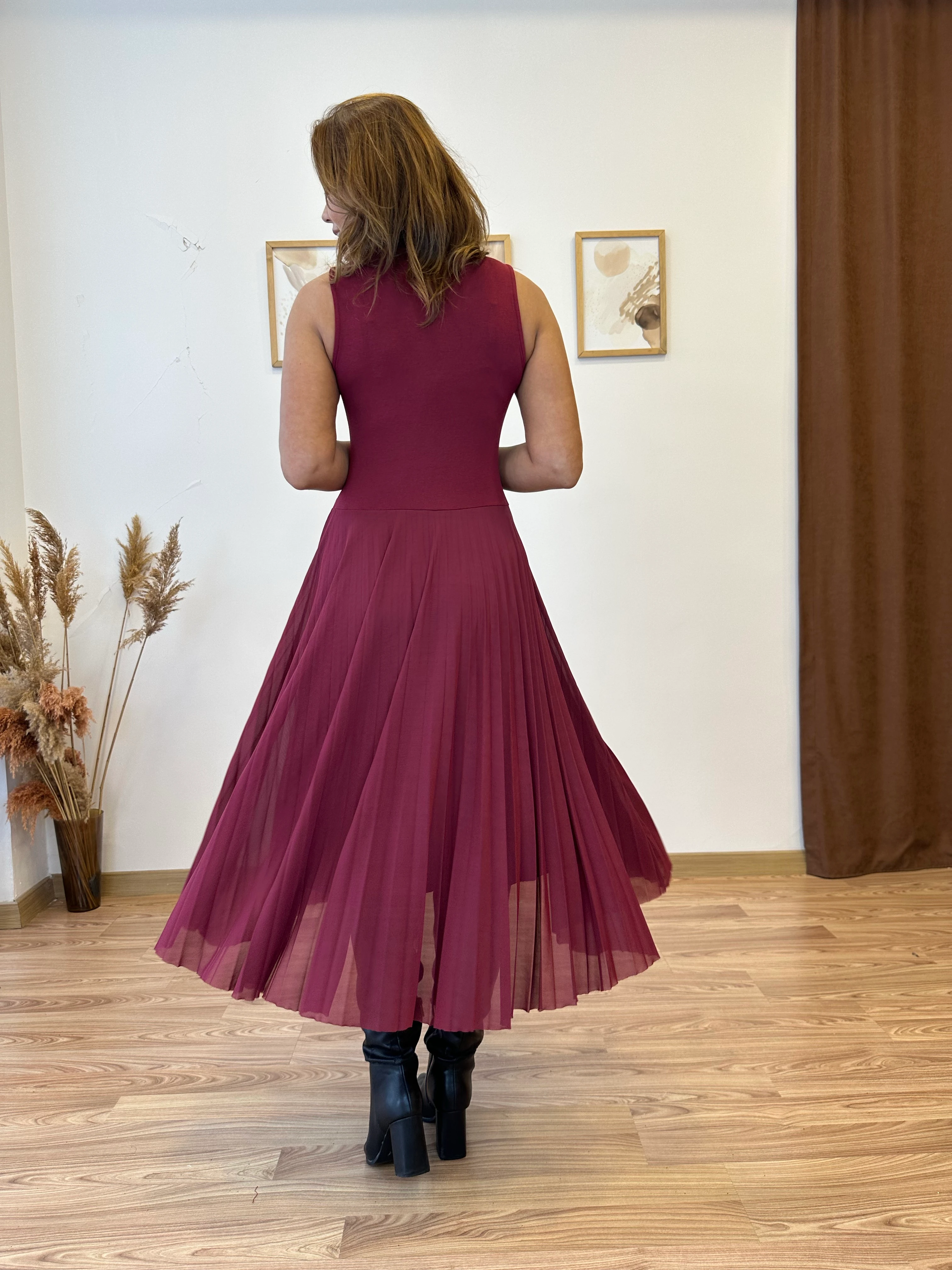 Boğazlı Piliseli İkili Elbise