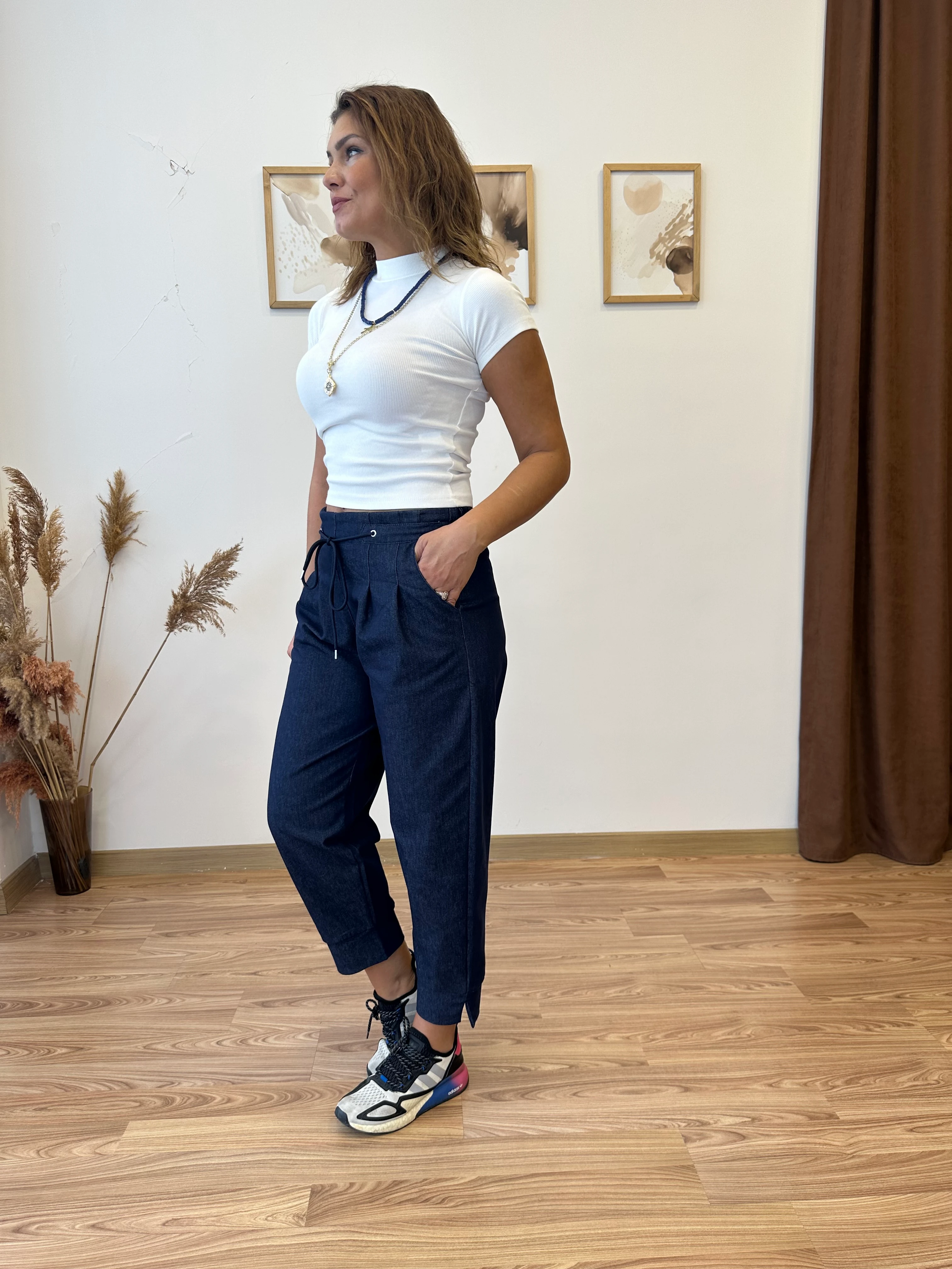 Jean Görünümlü Jogger Pantolon