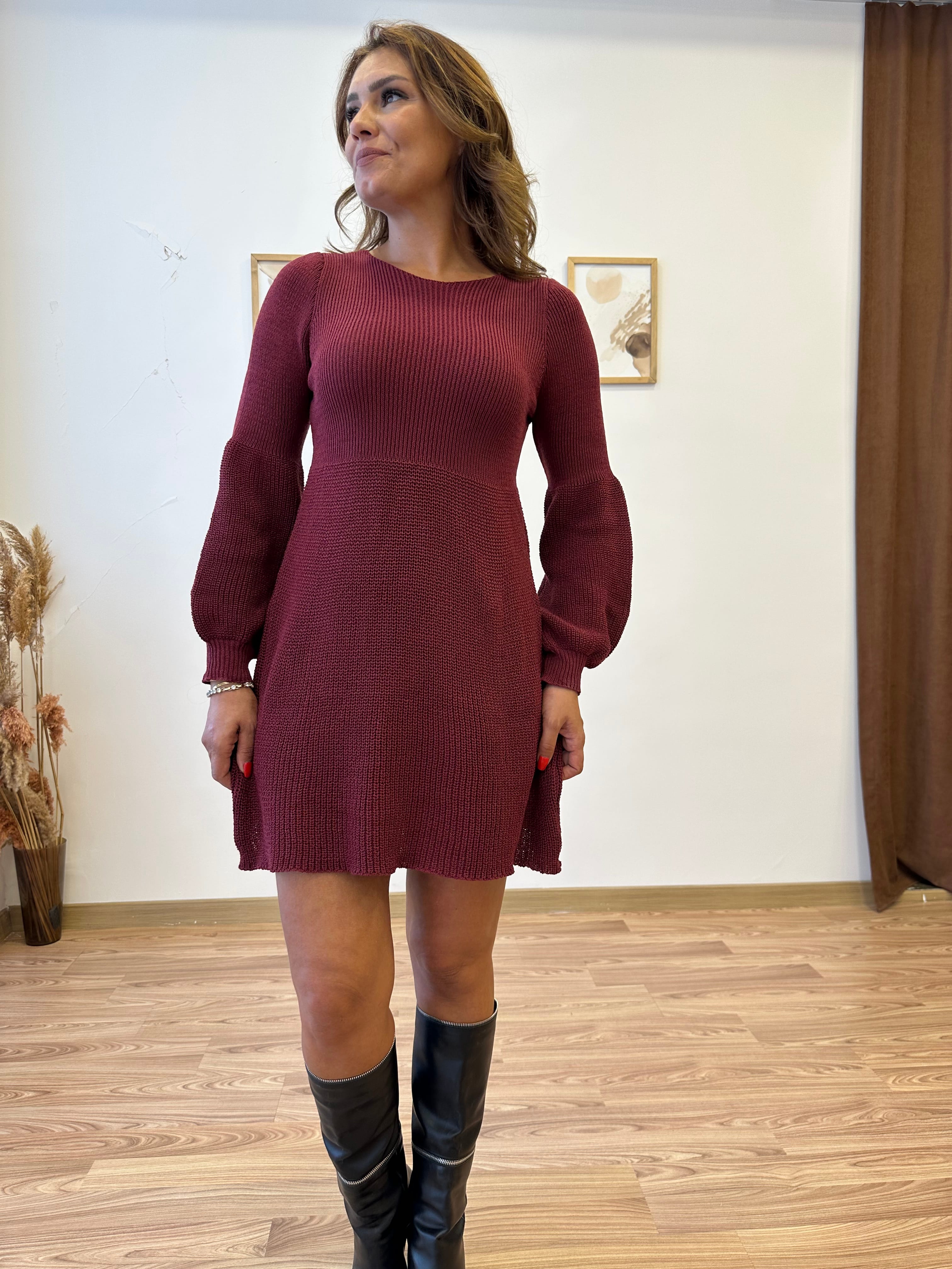 Kloş Mini Triko Elbise