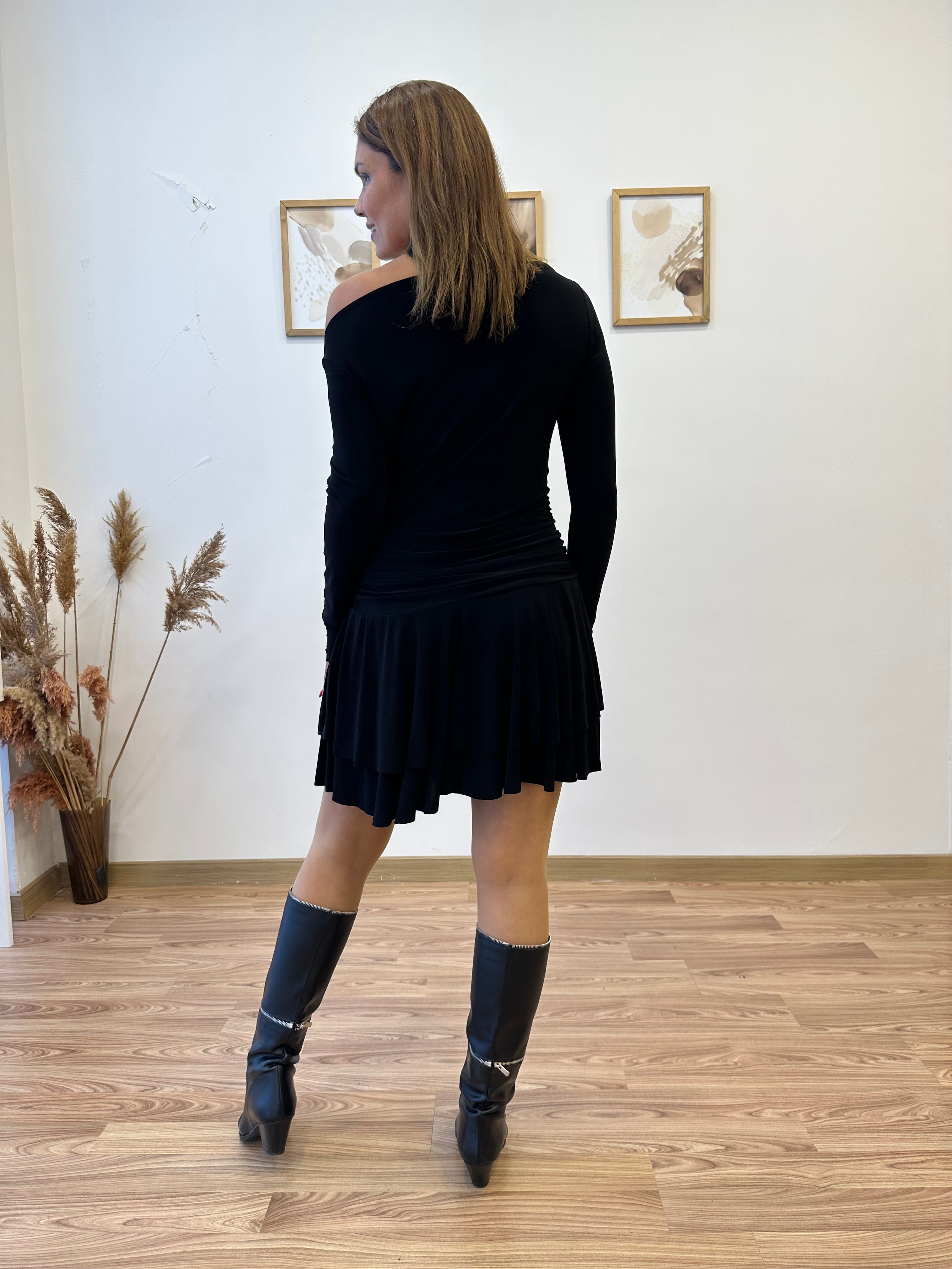 Drapeli Sandy Mini Elbise