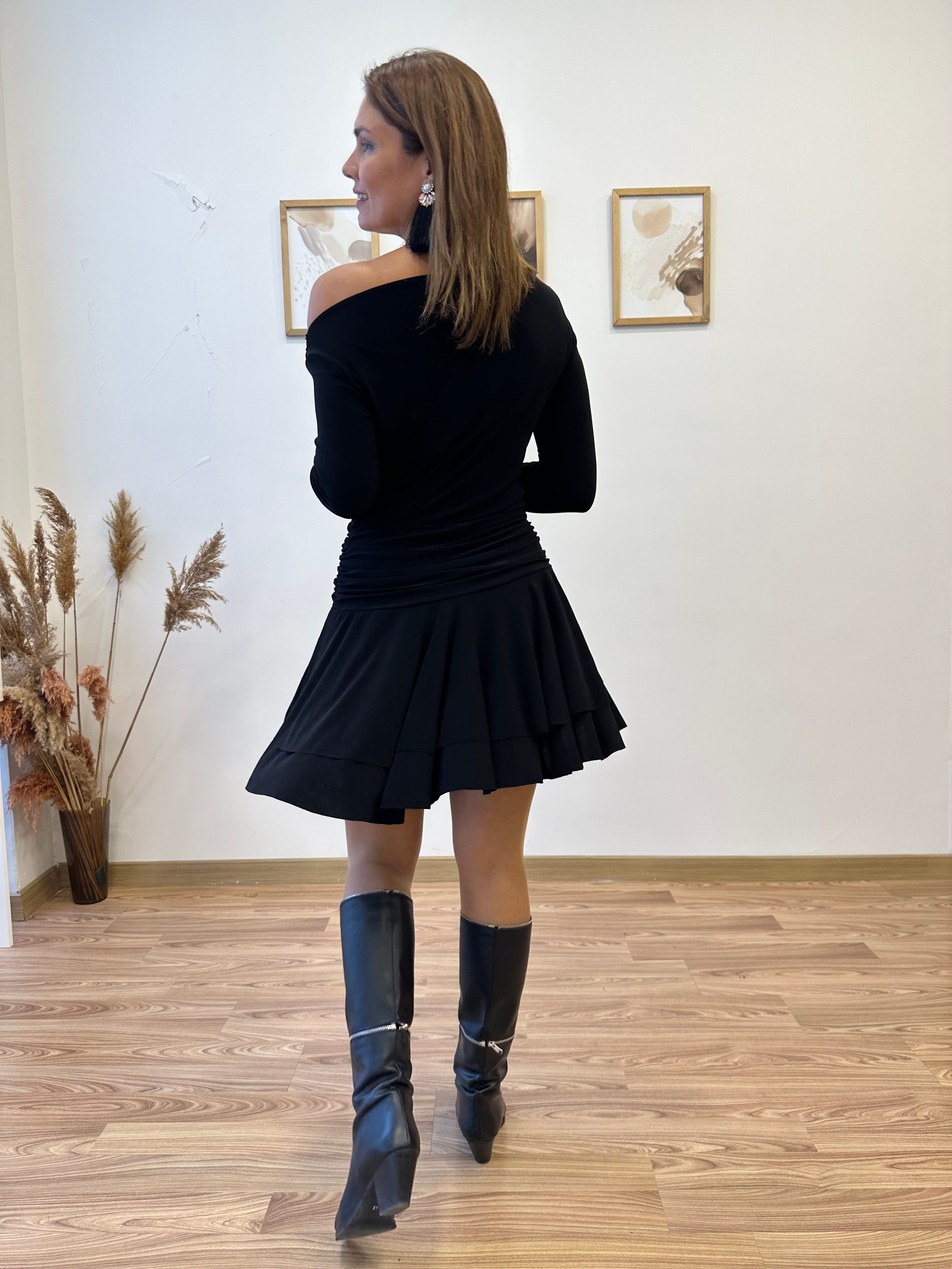 Drapeli Sandy Mini Elbise