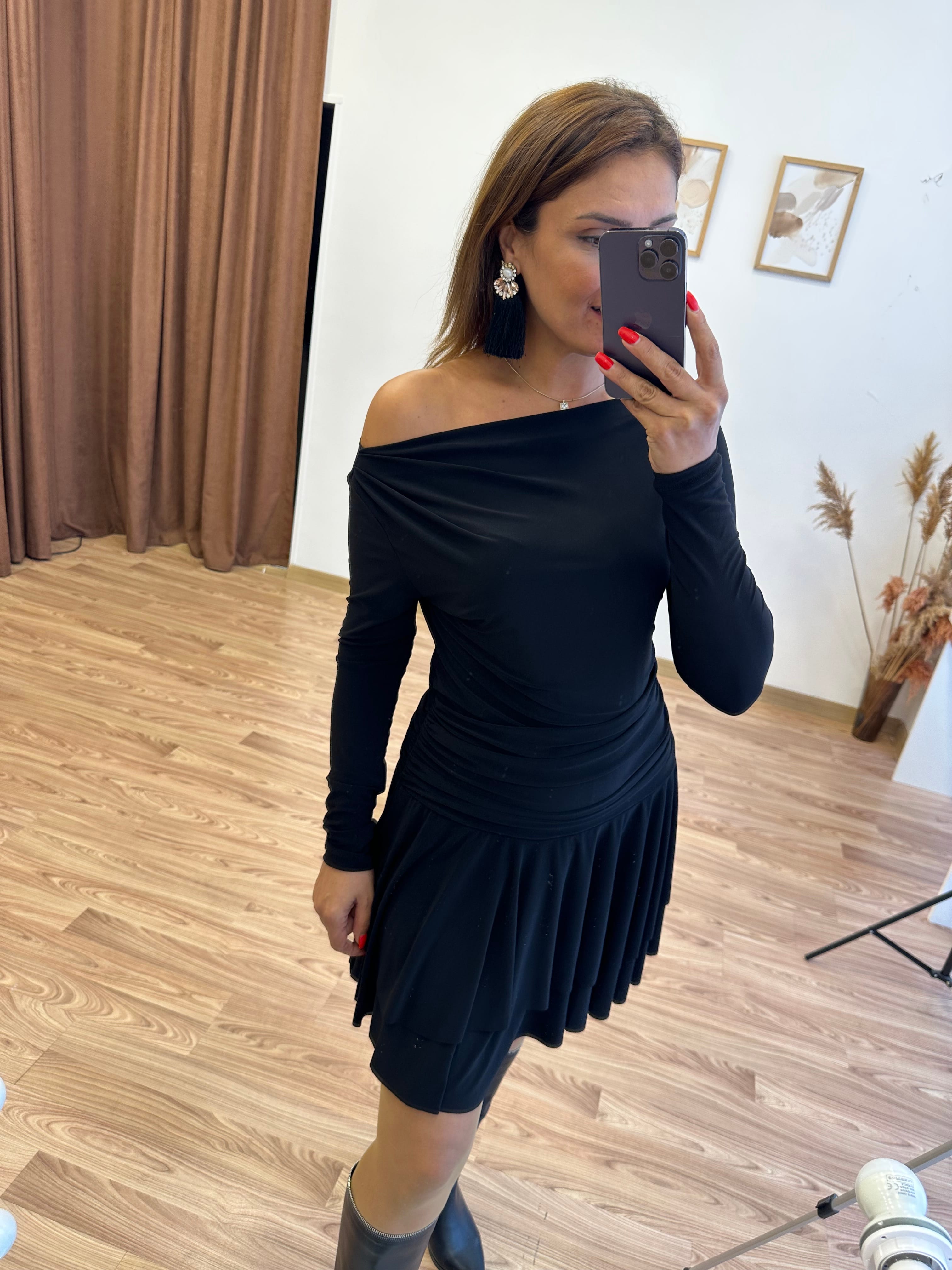 Drapeli Sandy Mini Elbise