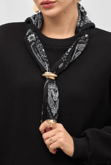 Fular Detaylı Sweatshirt - siyah