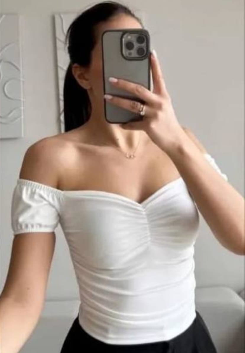 Madonna Yaka Body - beyaz