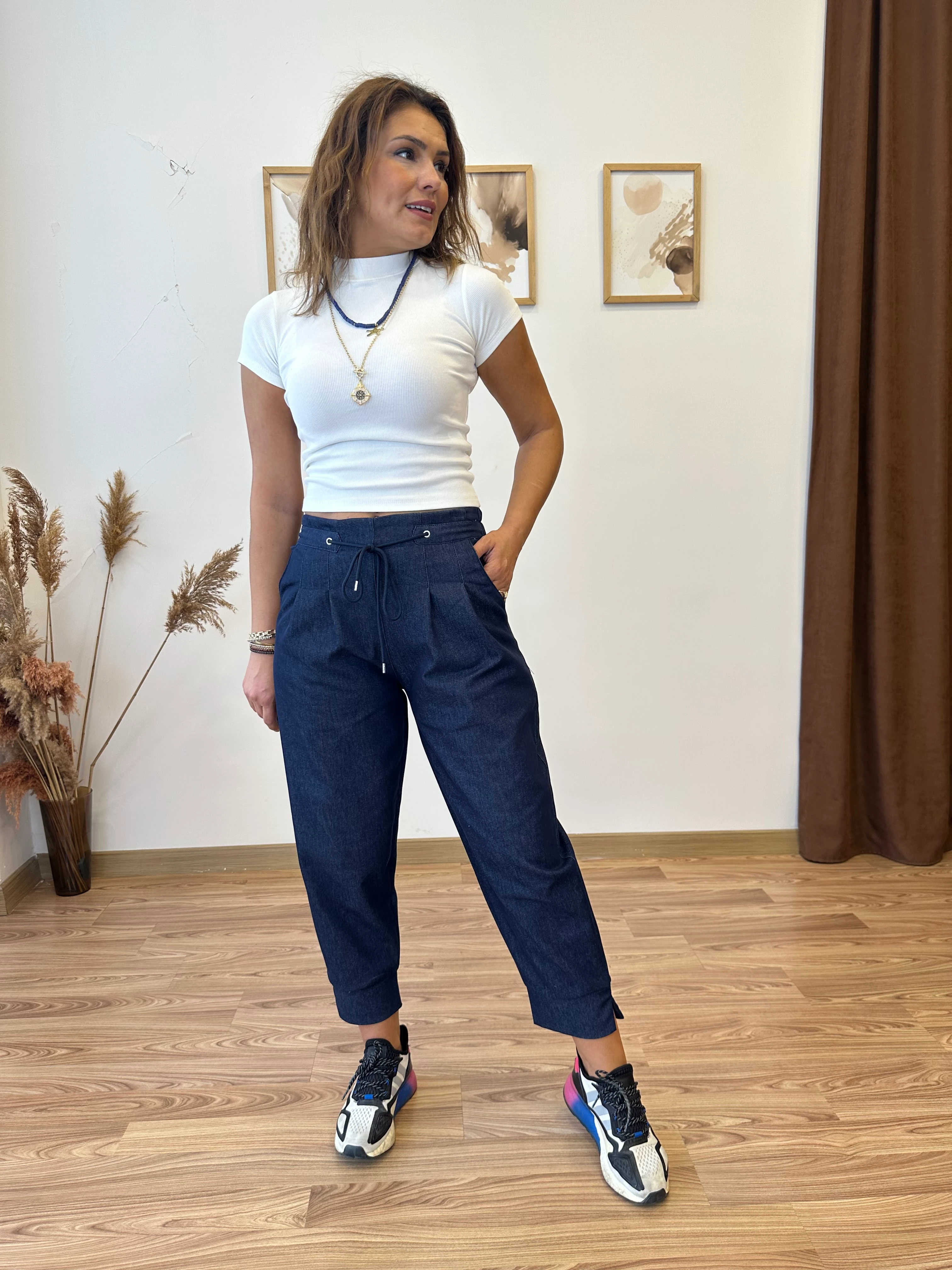 Jean Görünümlü Jogger Pantolon