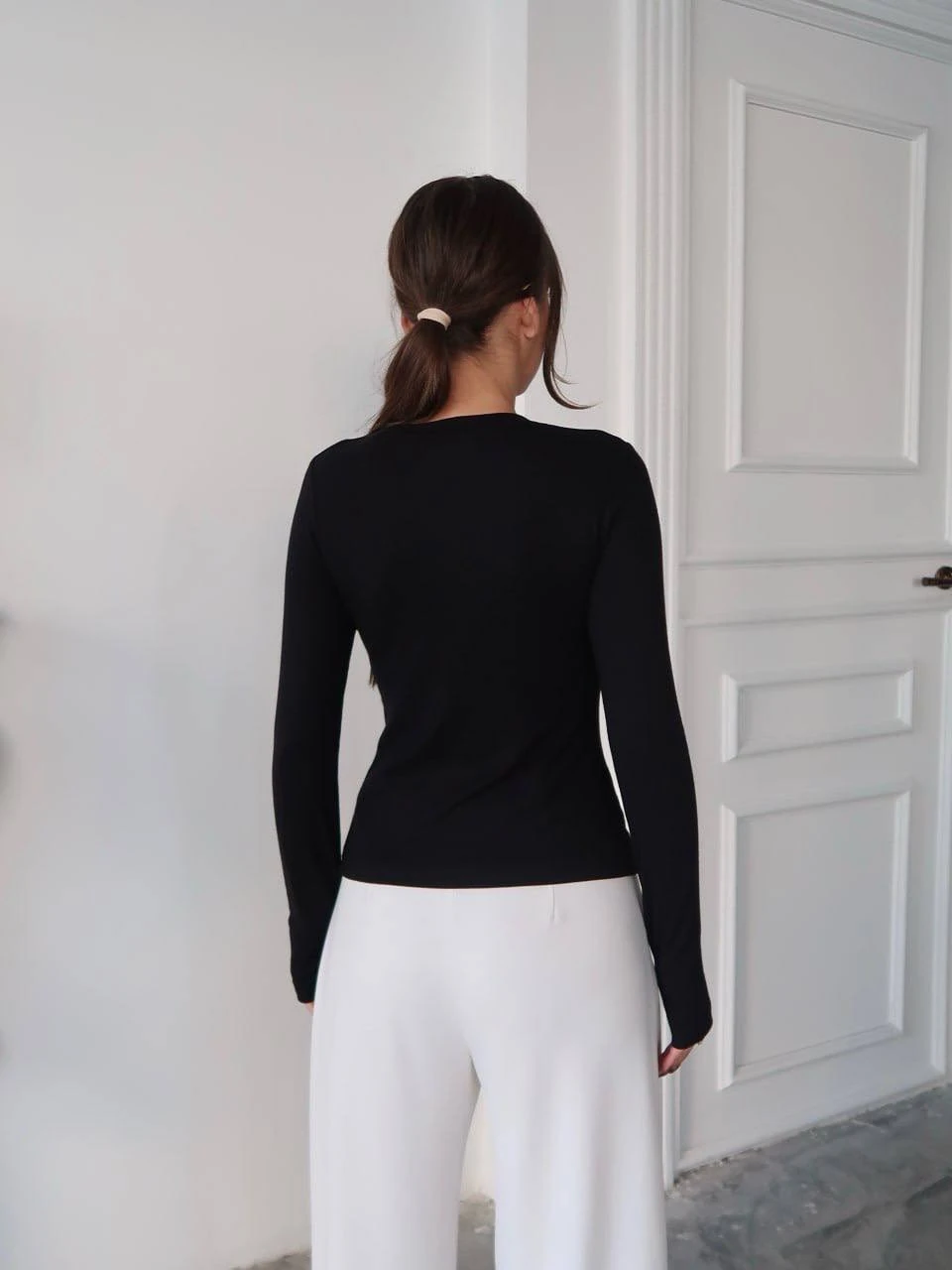 Parmak Geçirmeli Basic Bluz