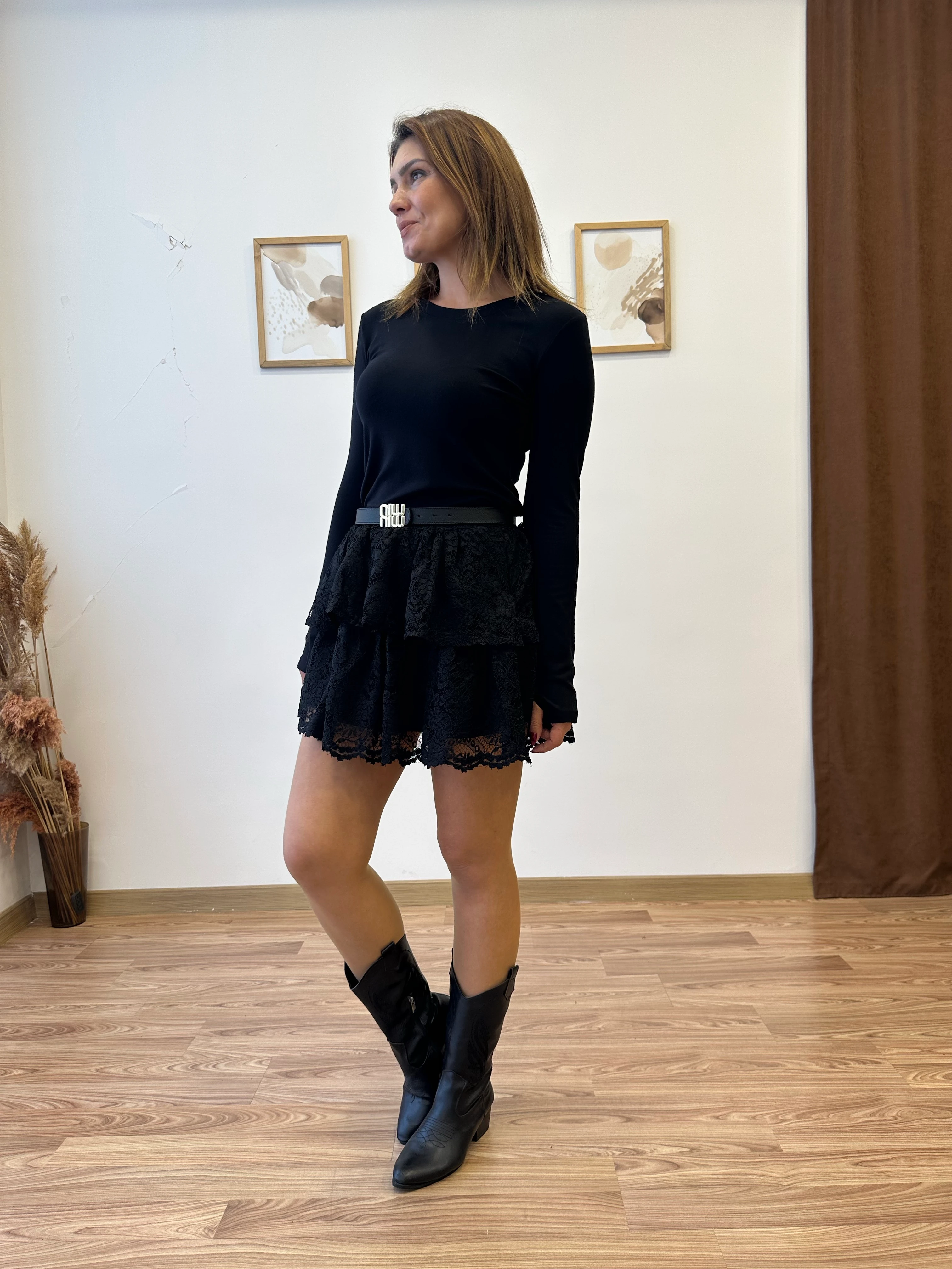 Parmak Geçirmeli Basic Bluz