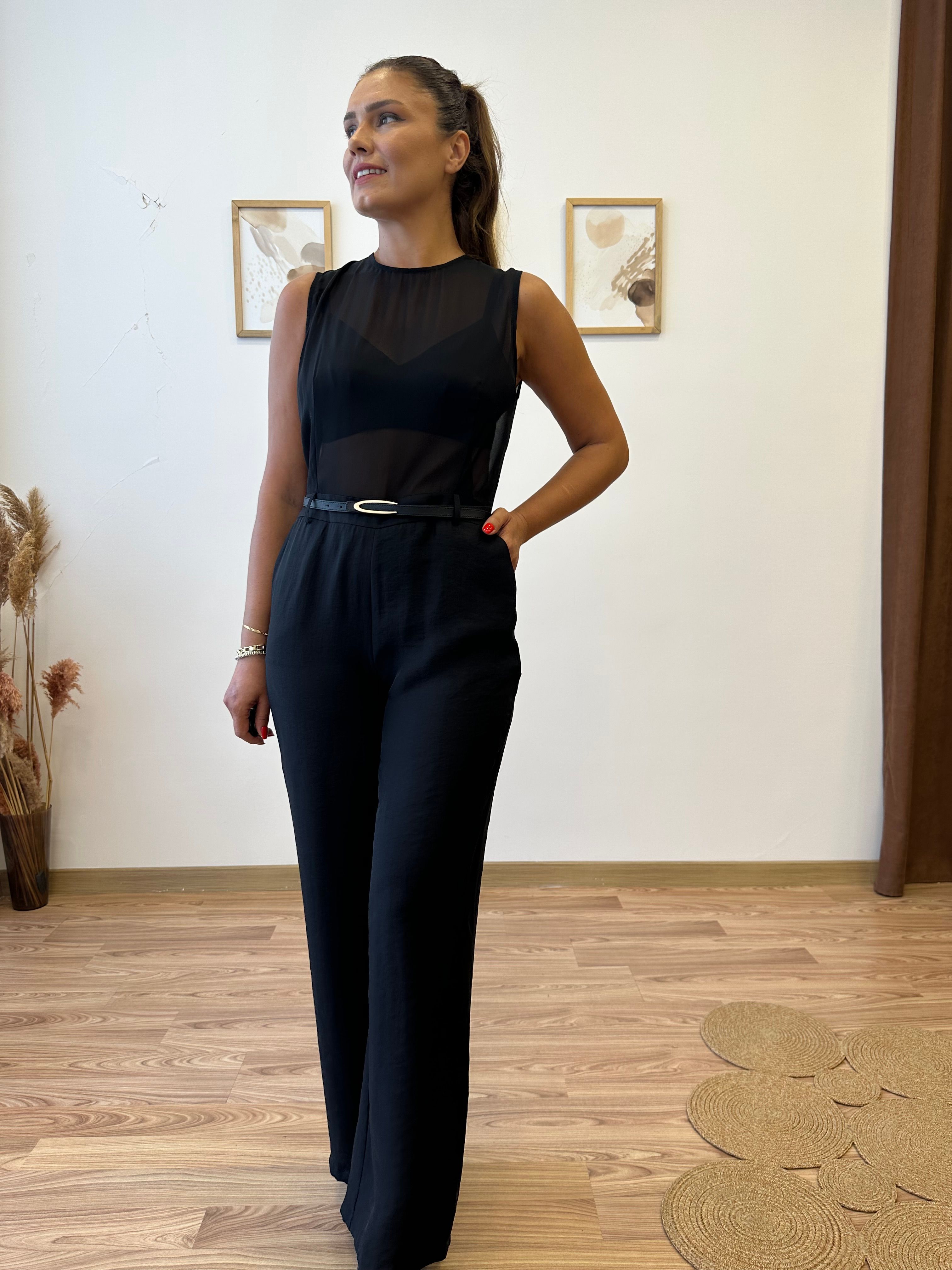 Transparan Büstiyer Detaylı Premium Tulum