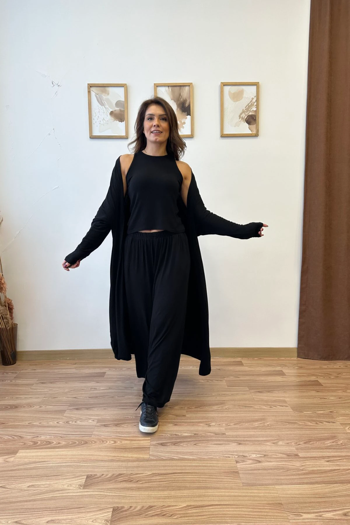 Üçlü Örme Triko Takım