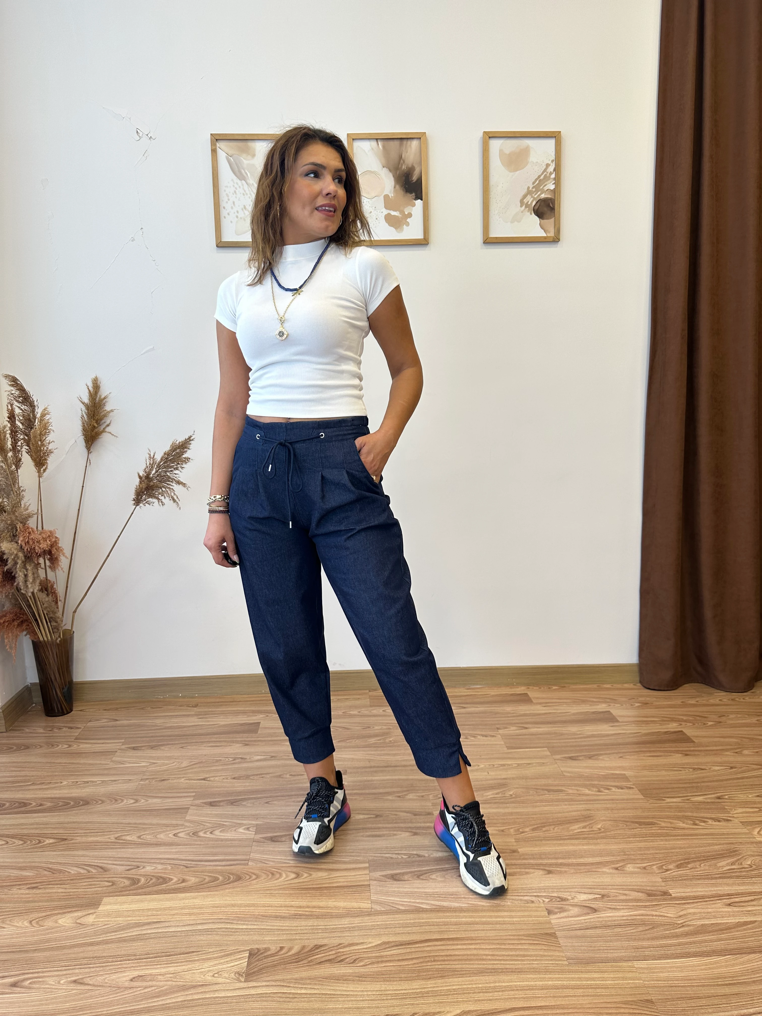 Jean Görünümlü Jogger Pantolon