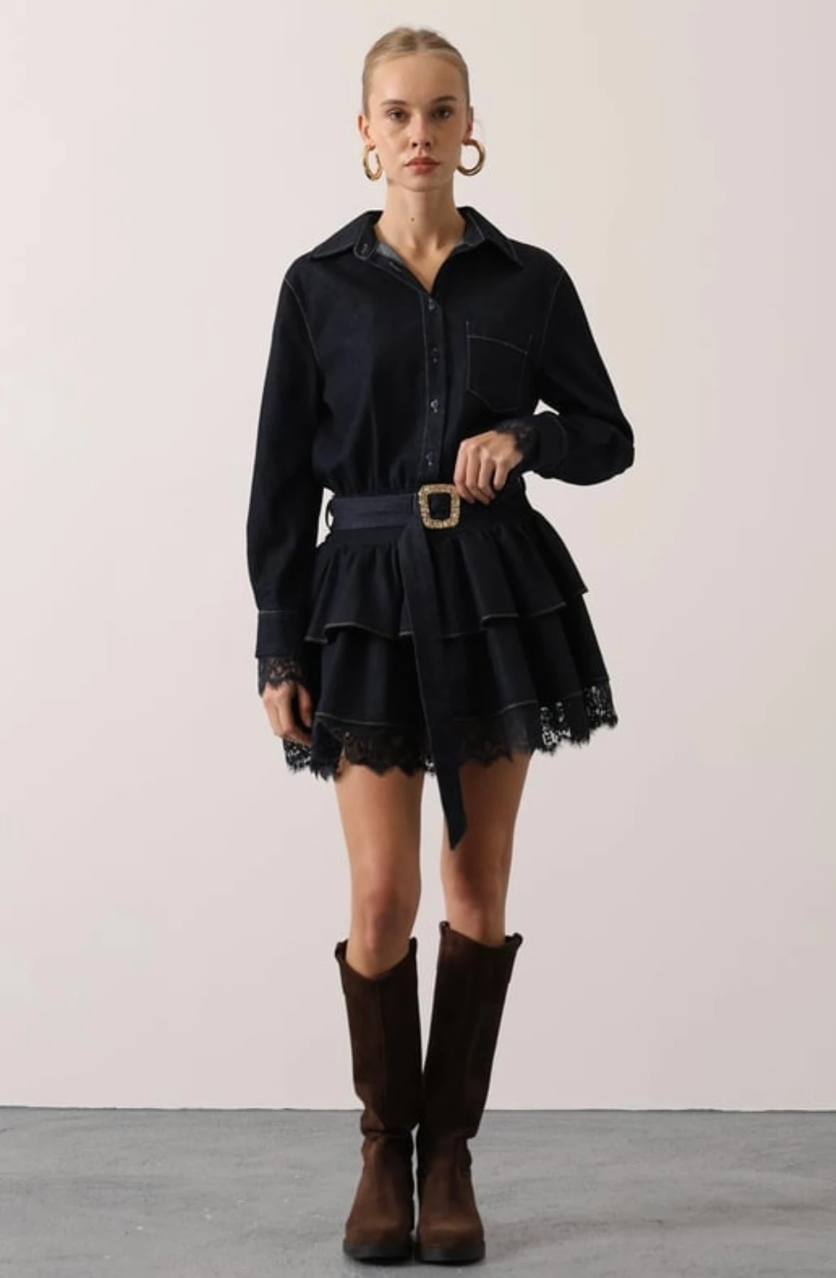 Dantelli Mini Jean Elbise