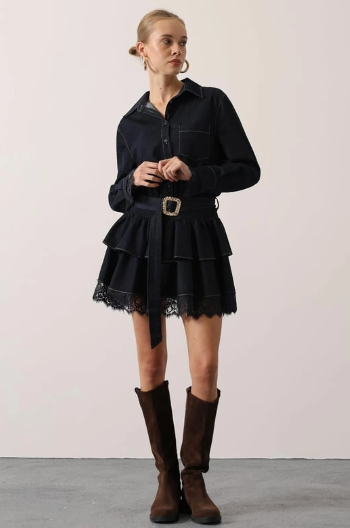 Dantelli Mini Jean Elbise