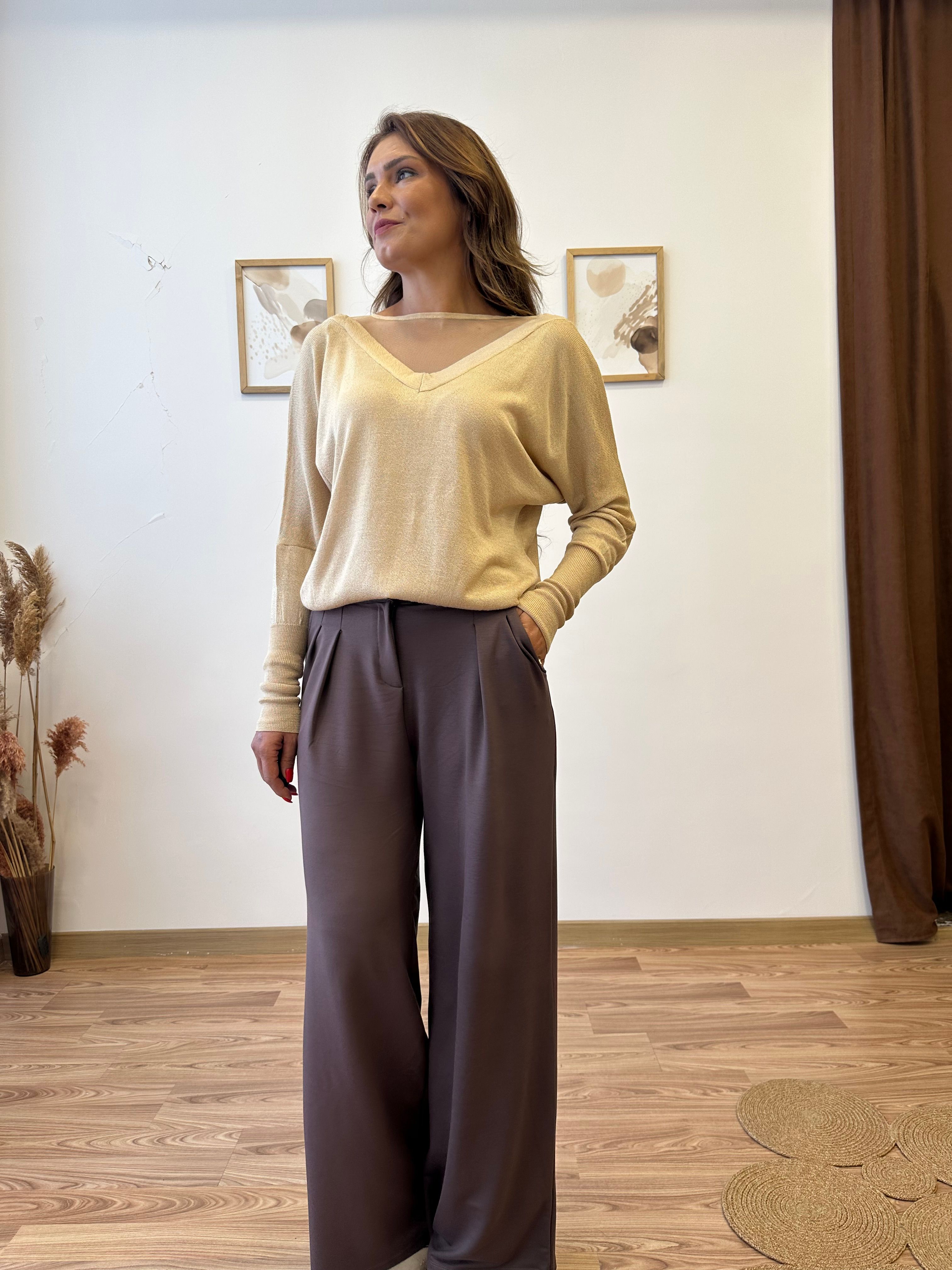 İki İplik Palazzo Pantolon