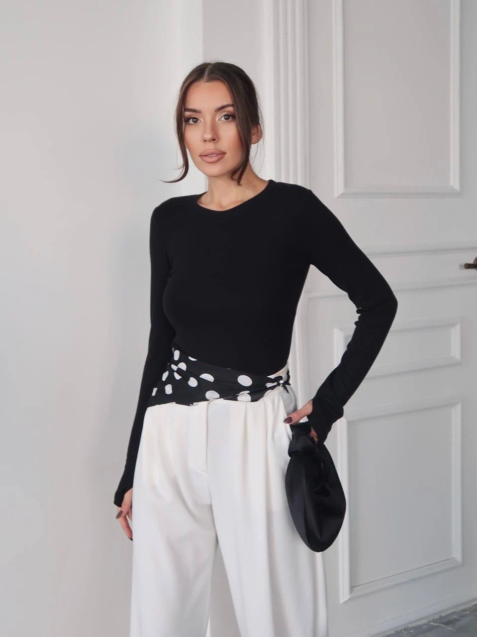 Parmak Geçirmeli Basic Bluz