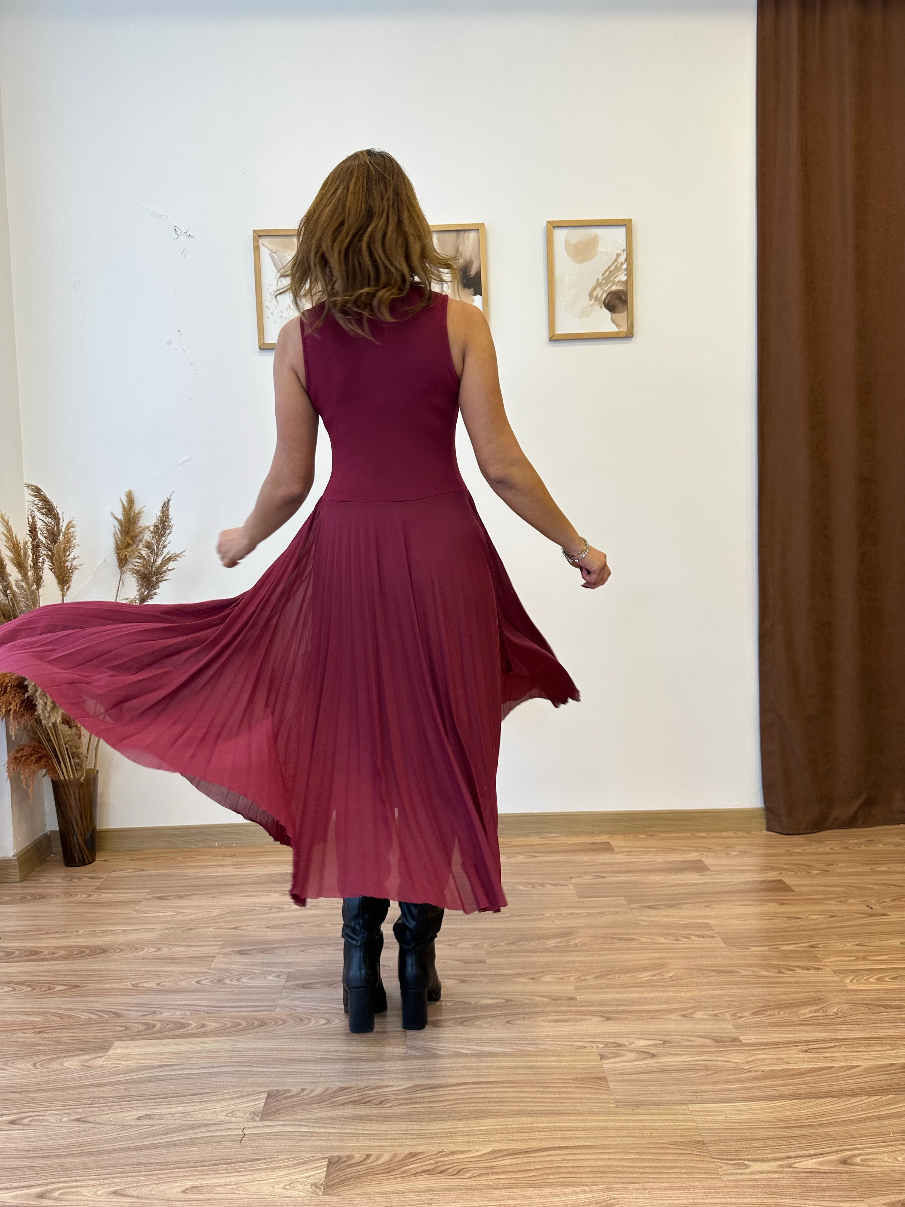 Boğazlı Piliseli İkili Elbise