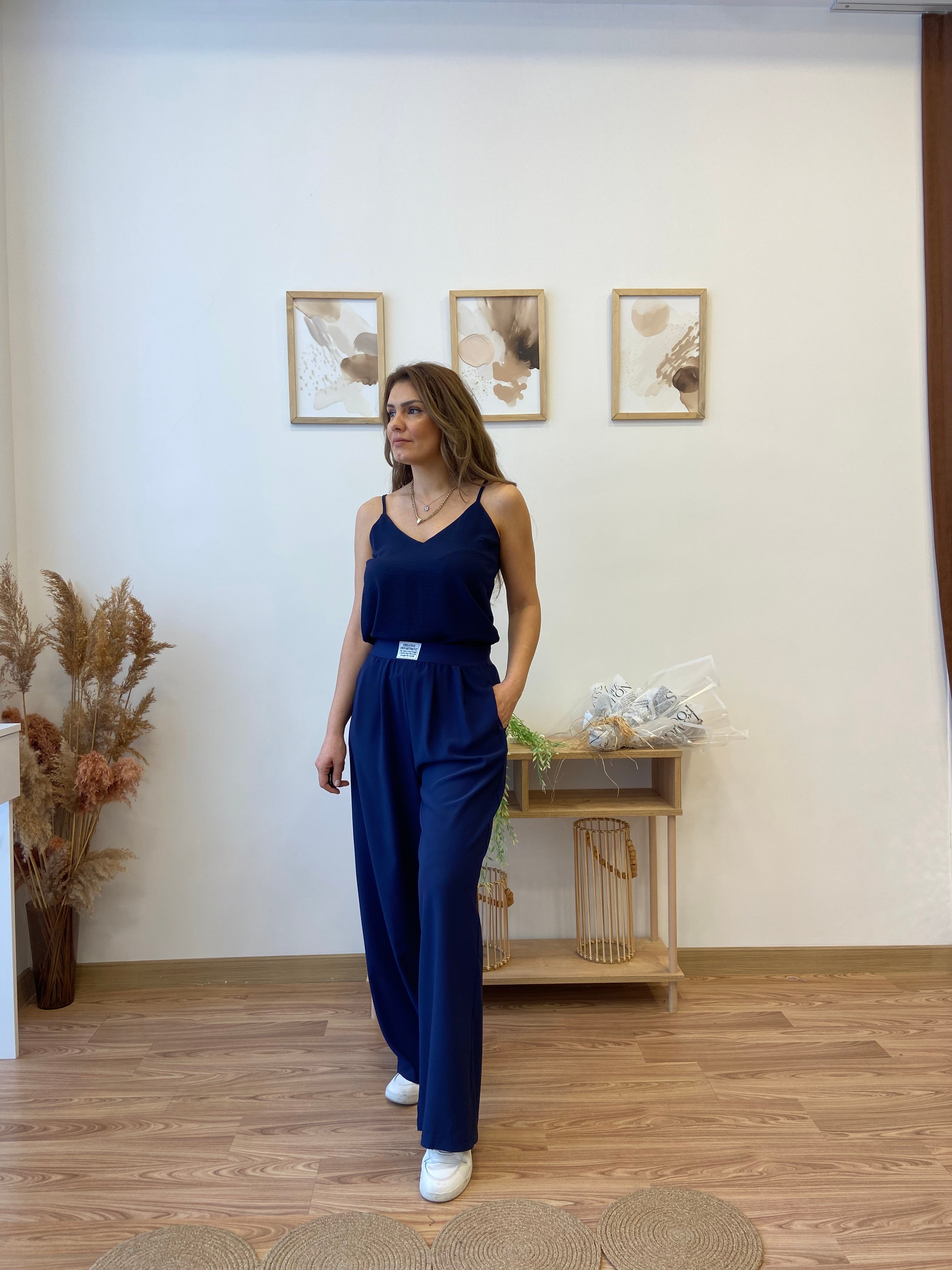 Beli Etiketli Jessica Palazzo Pantolon - lacivert