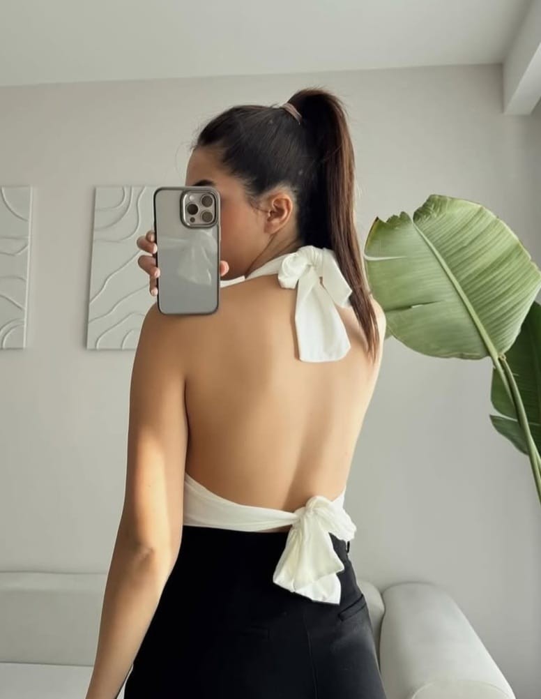 Bağlamalı Crop Bluz