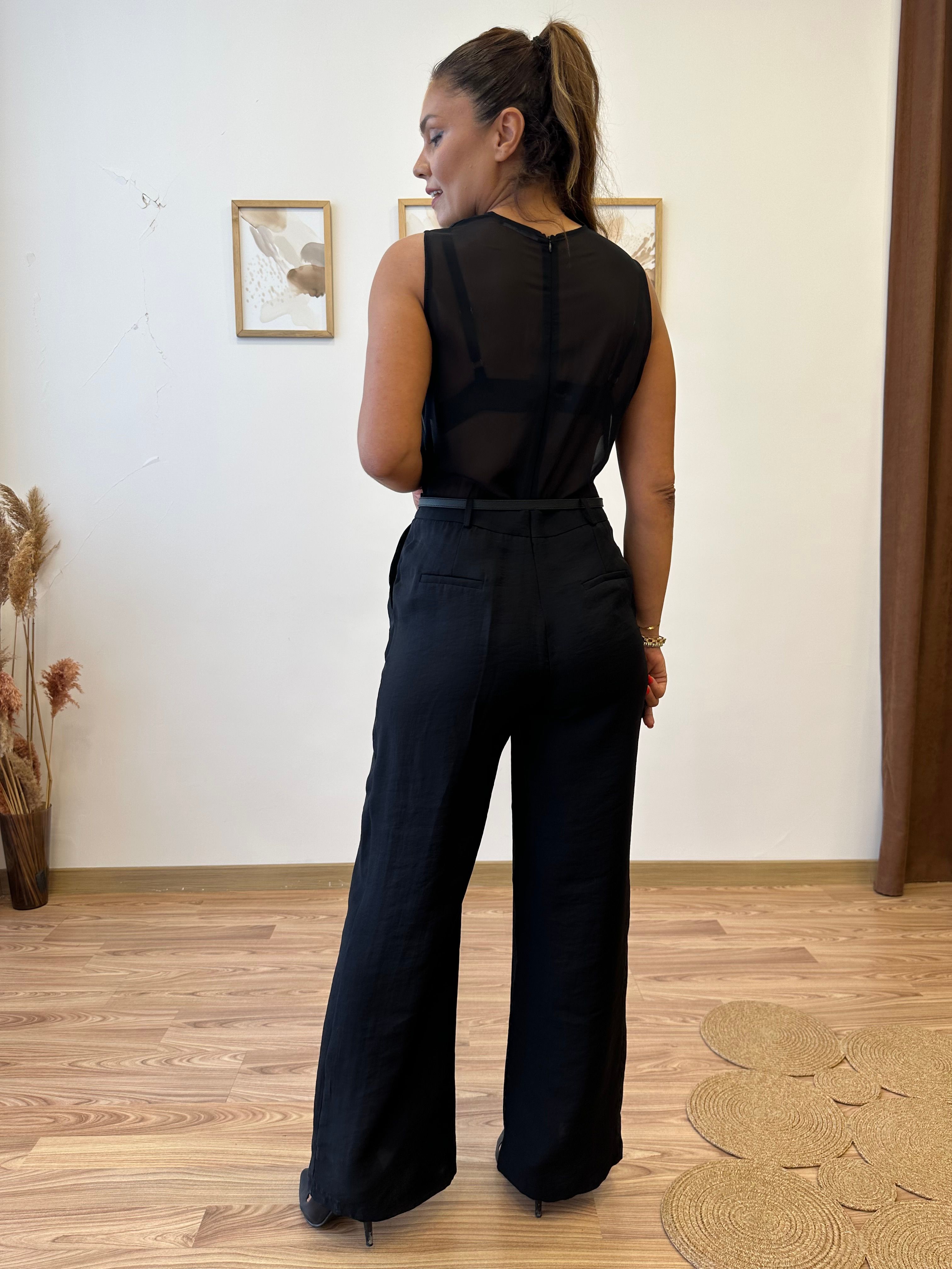 Transparan Büstiyer Detaylı Premium Tulum