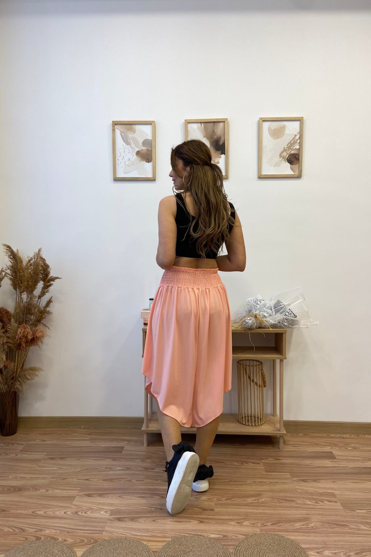 Asimetrik Sandy Midi Etek