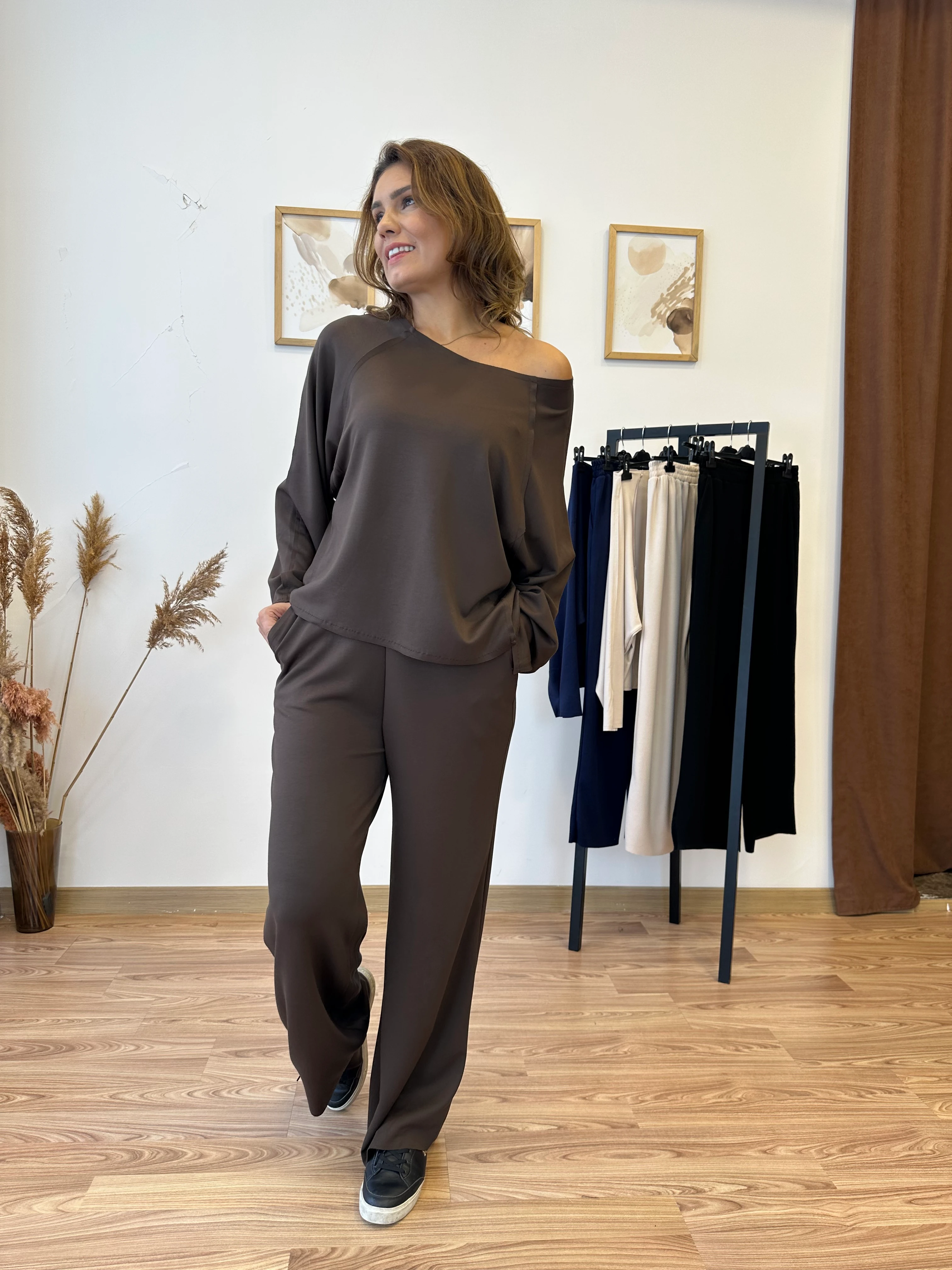 Oysho Kumaş Kayık Yakalı Takım