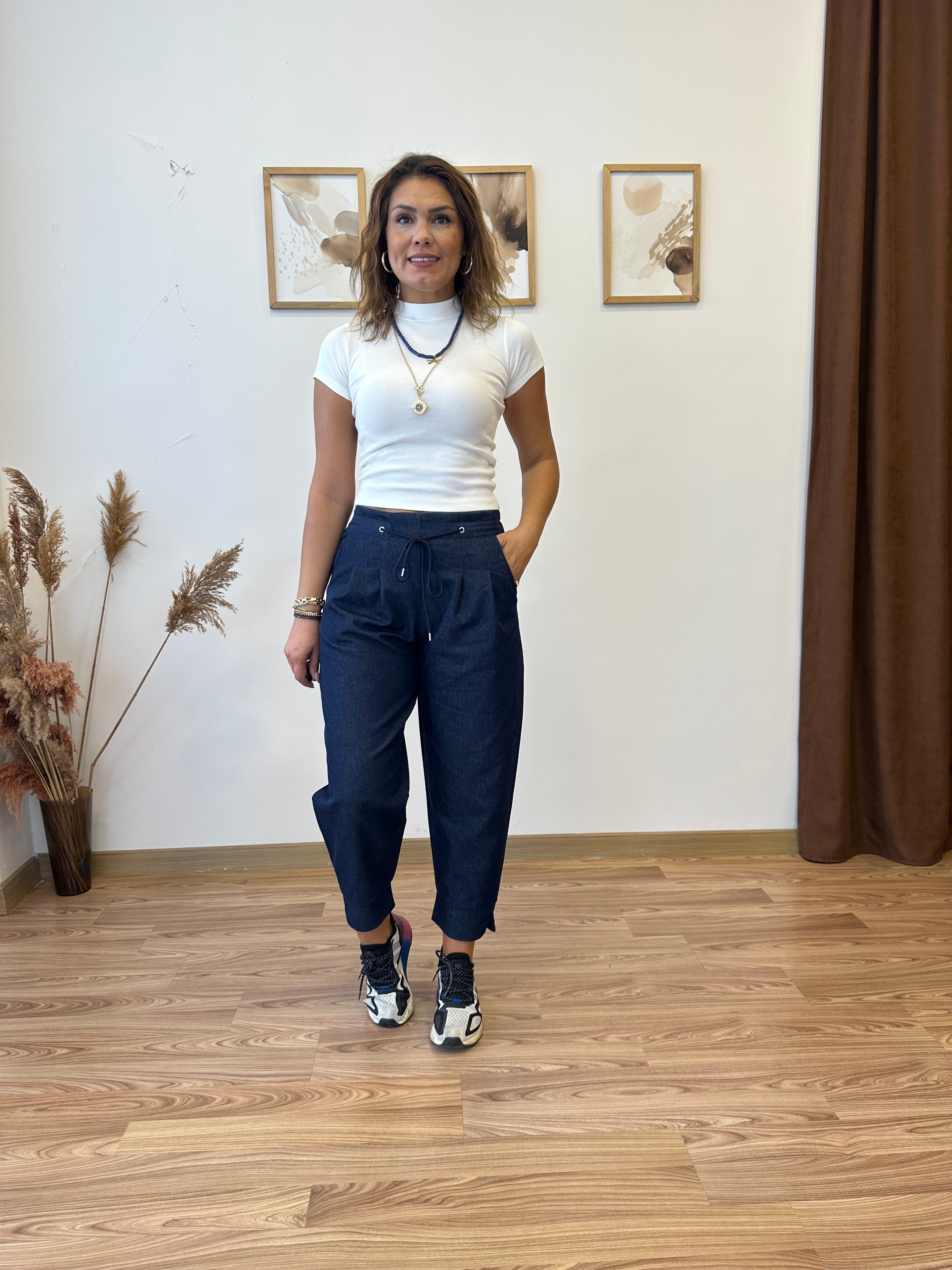 Jean Görünümlü Jogger Pantolon