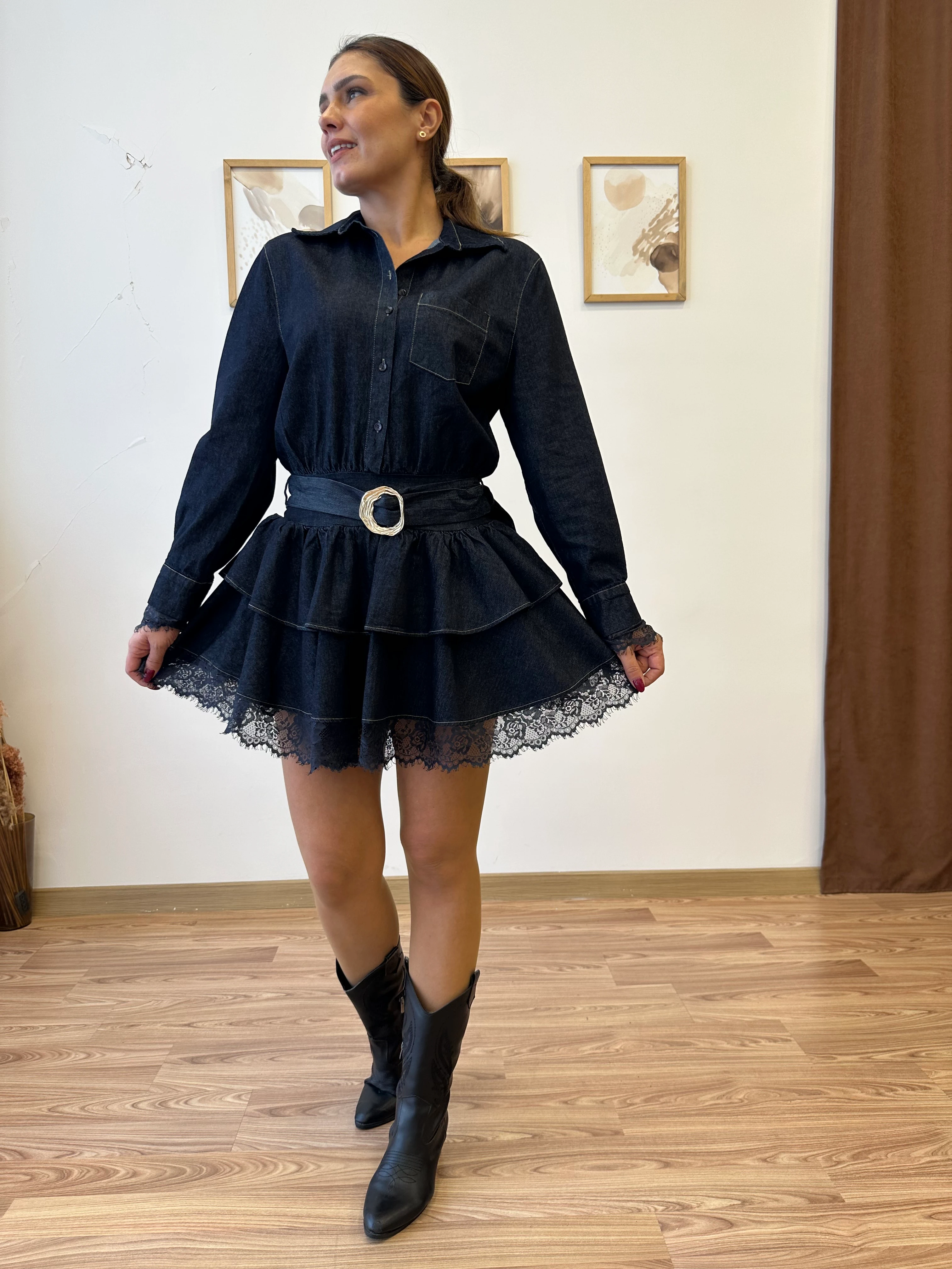 Dantelli Mini Jean Elbise